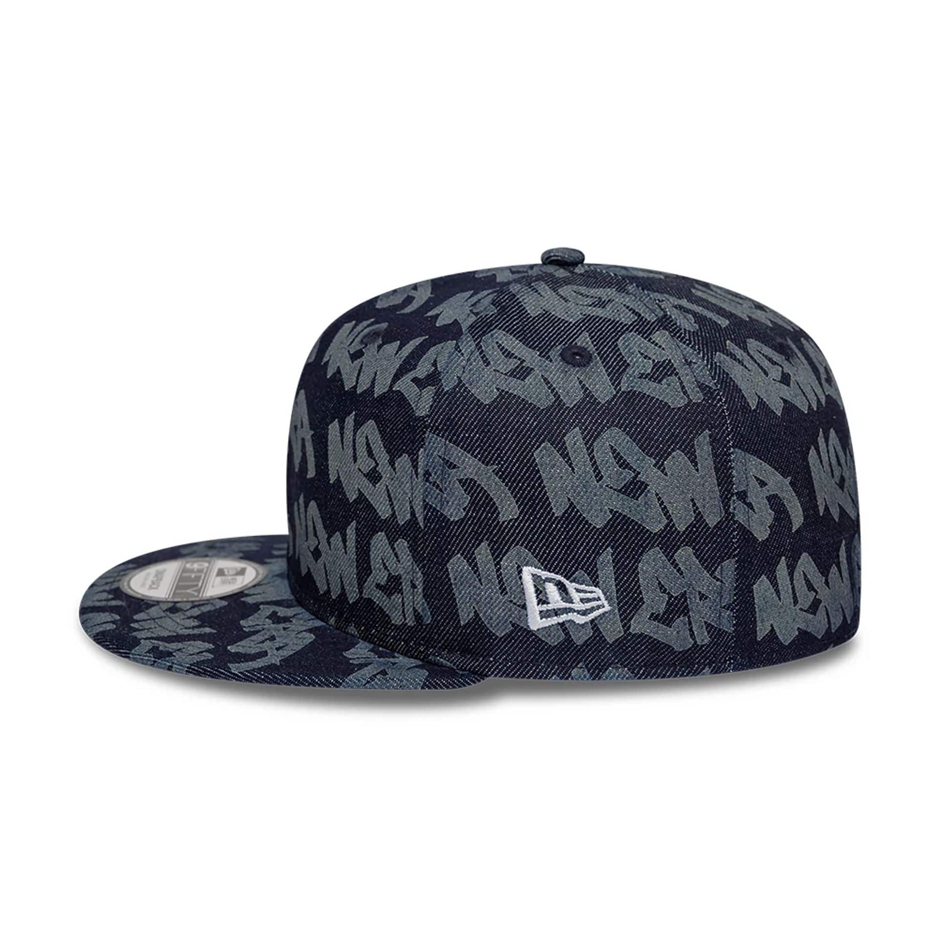 New Era Laser Burnout Denim Navy 9FIFTY Snapback Adjustable Cap - Image 4