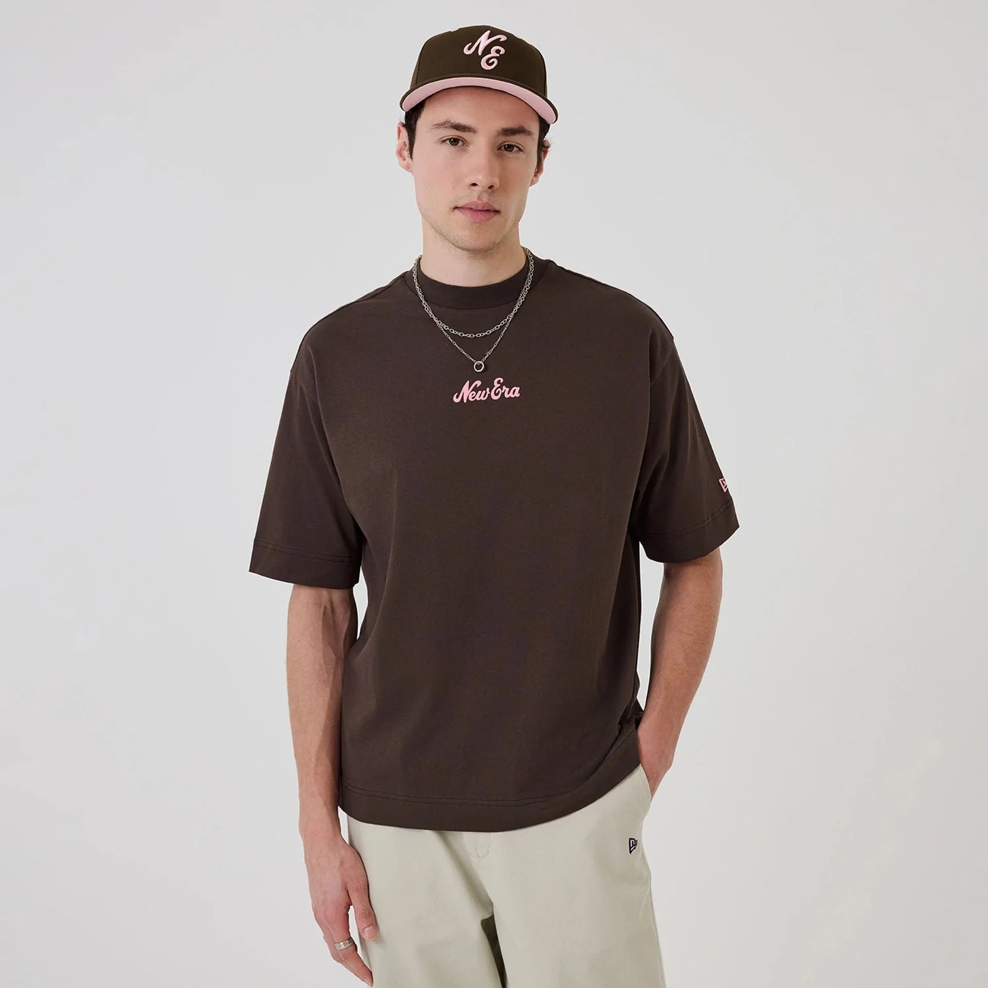 New Era Love Graphic Dark Brown T-Shirt