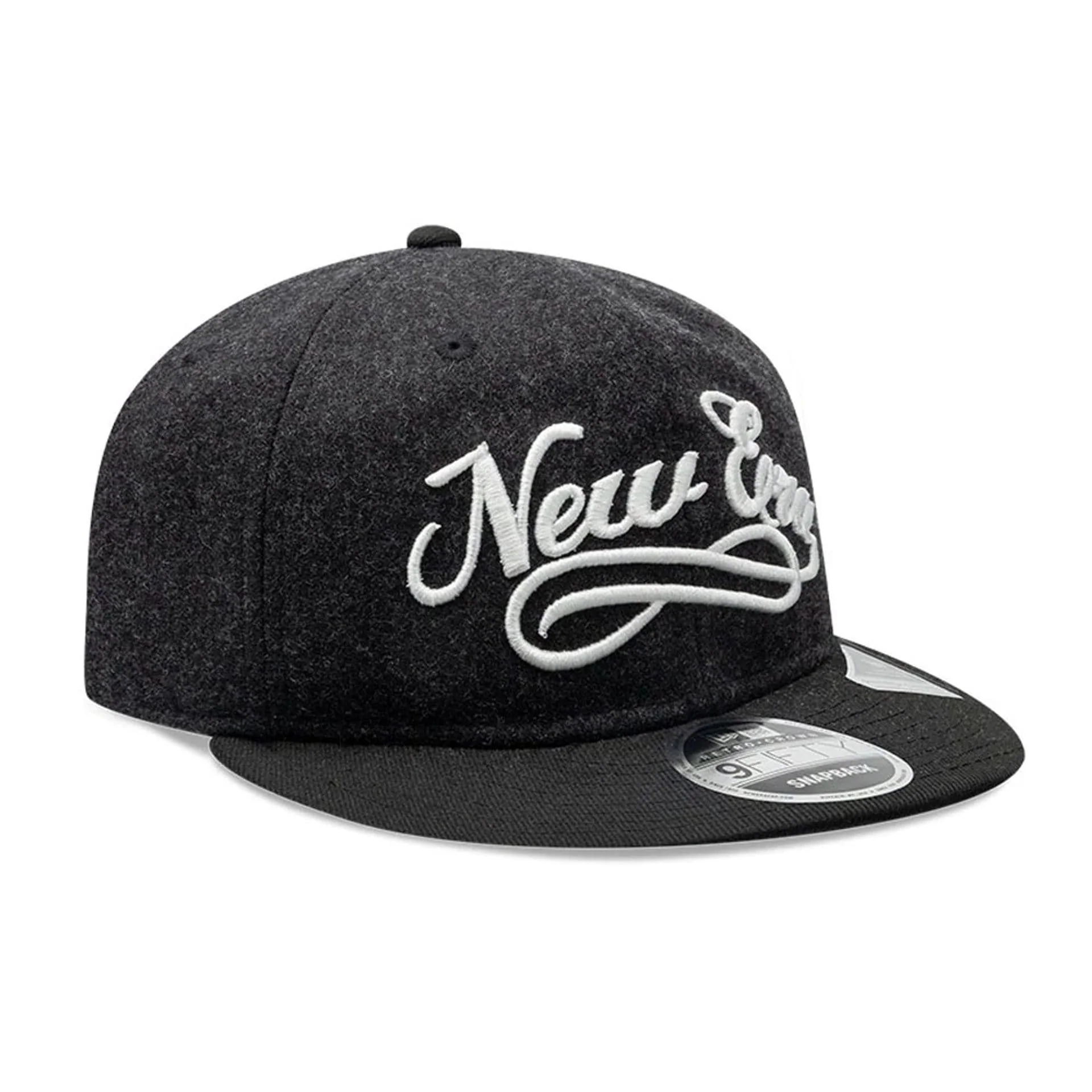 New Era Melton Wool Black Retro Crown 9FIFTY Cap - Image 3