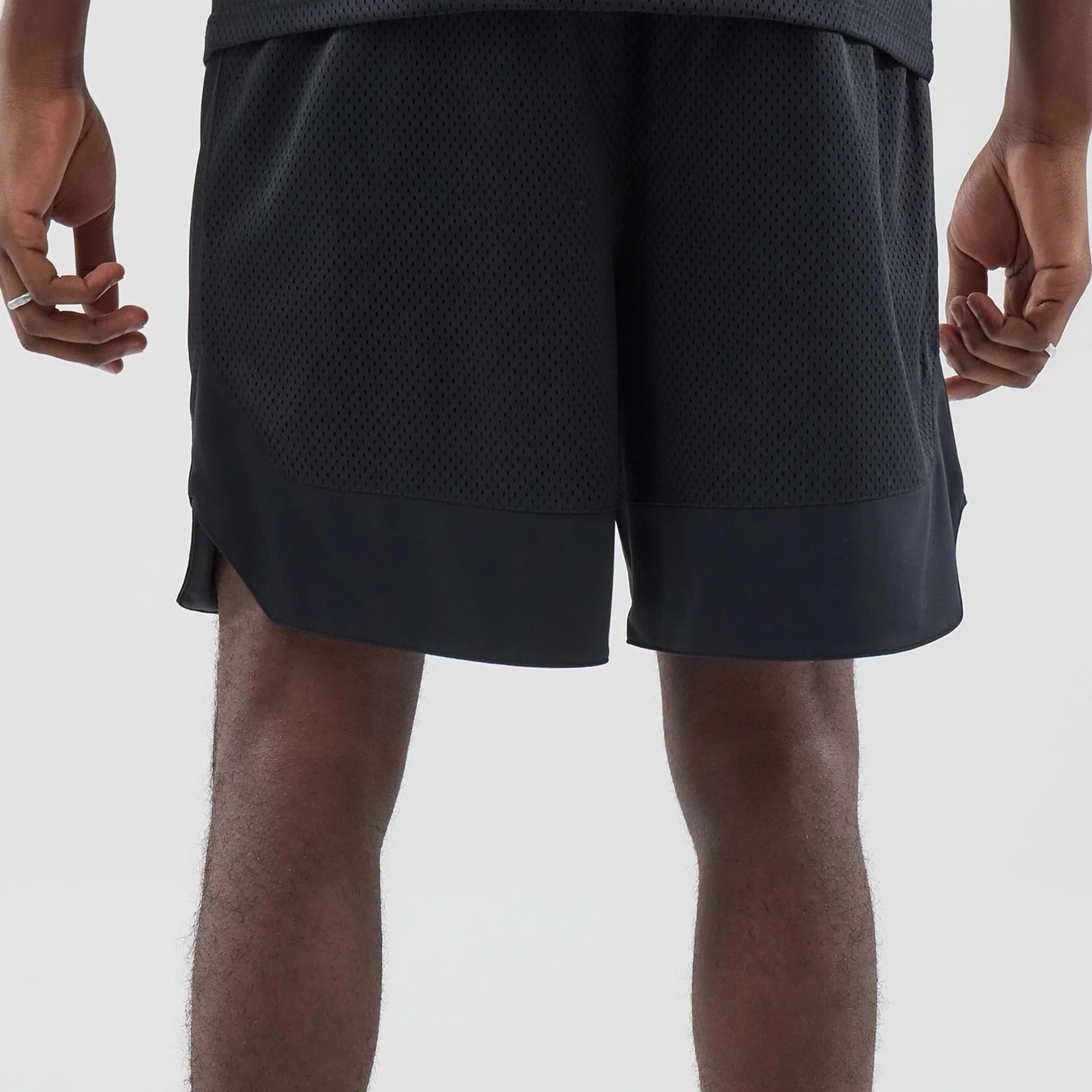 New Era Mesh Black Oversized Shorts - Image 7