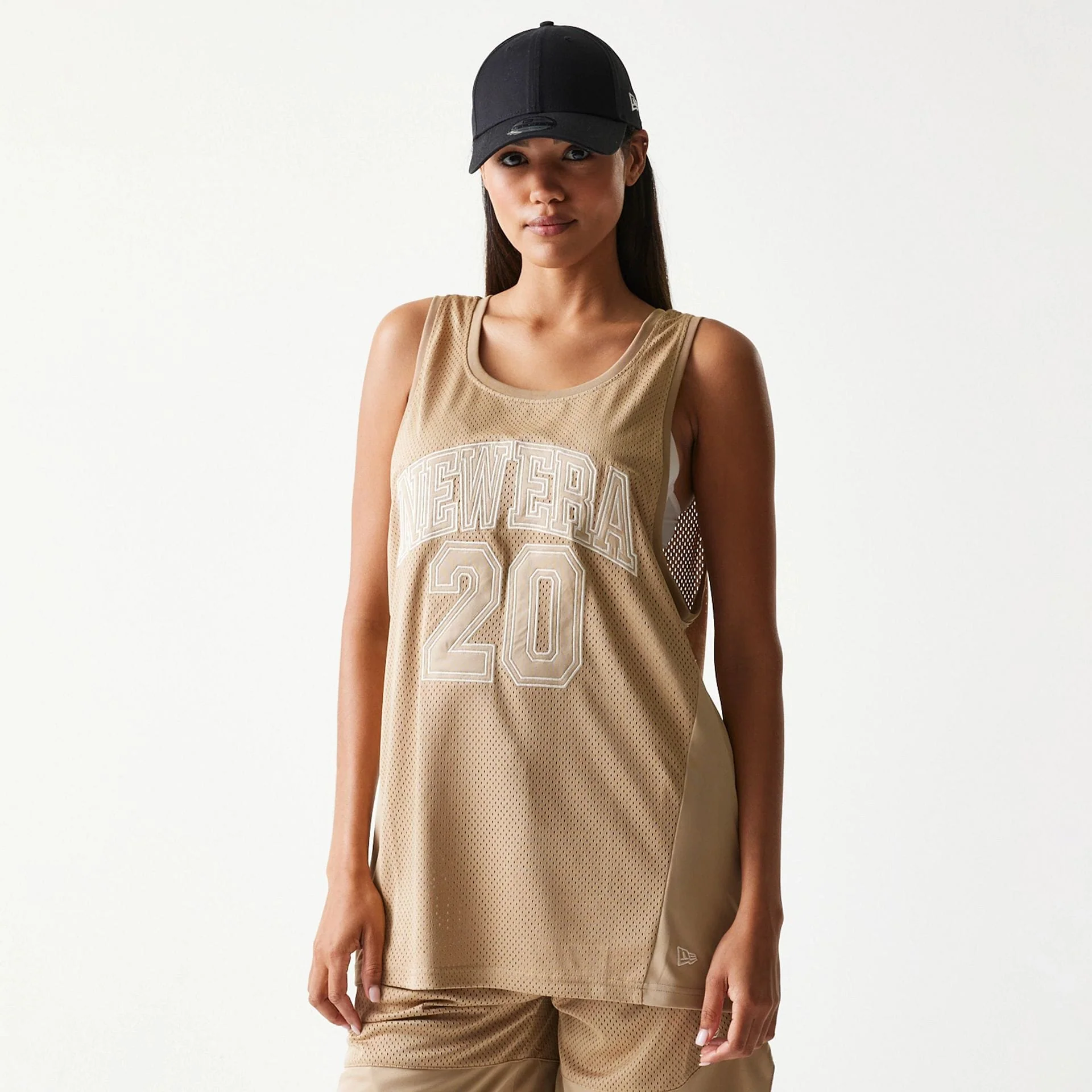 New Era Mesh Light Beige Tank Top - Image 4