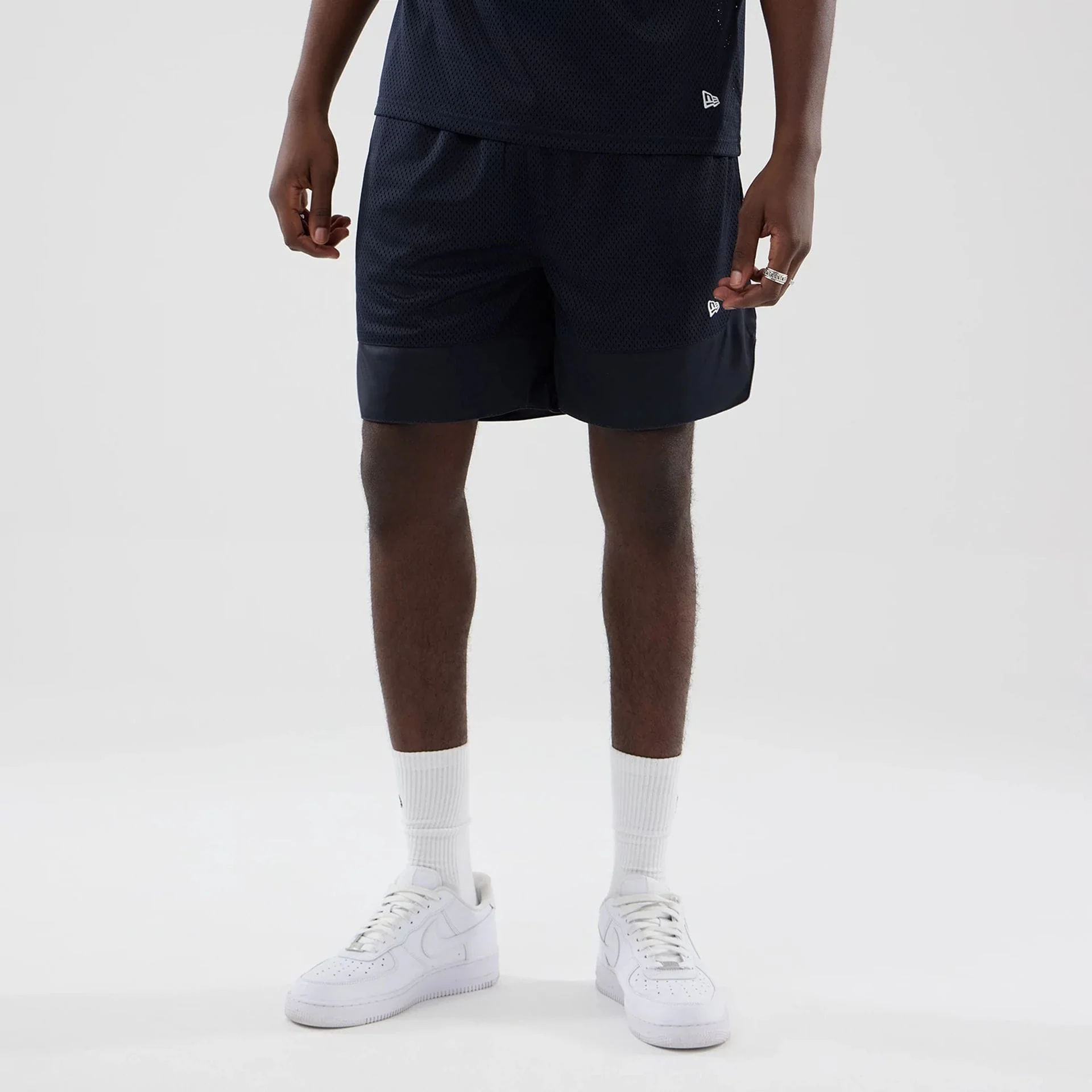 New Era Mesh Navy Oversized Shorts