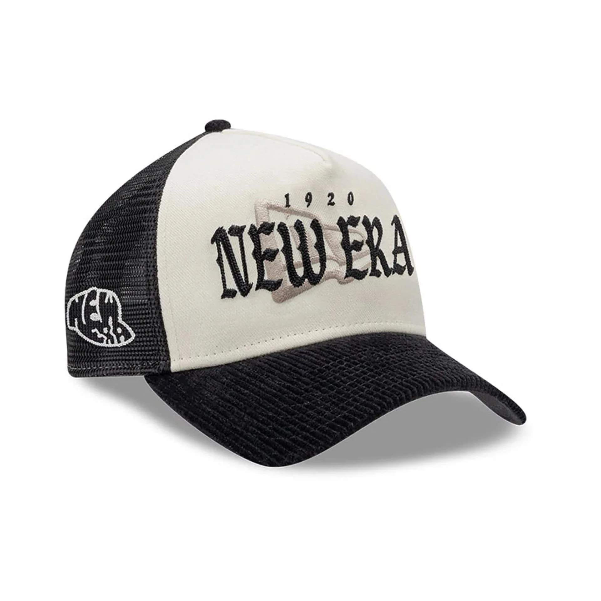 New Era Old English White 9FORTY A-Frame Cap
