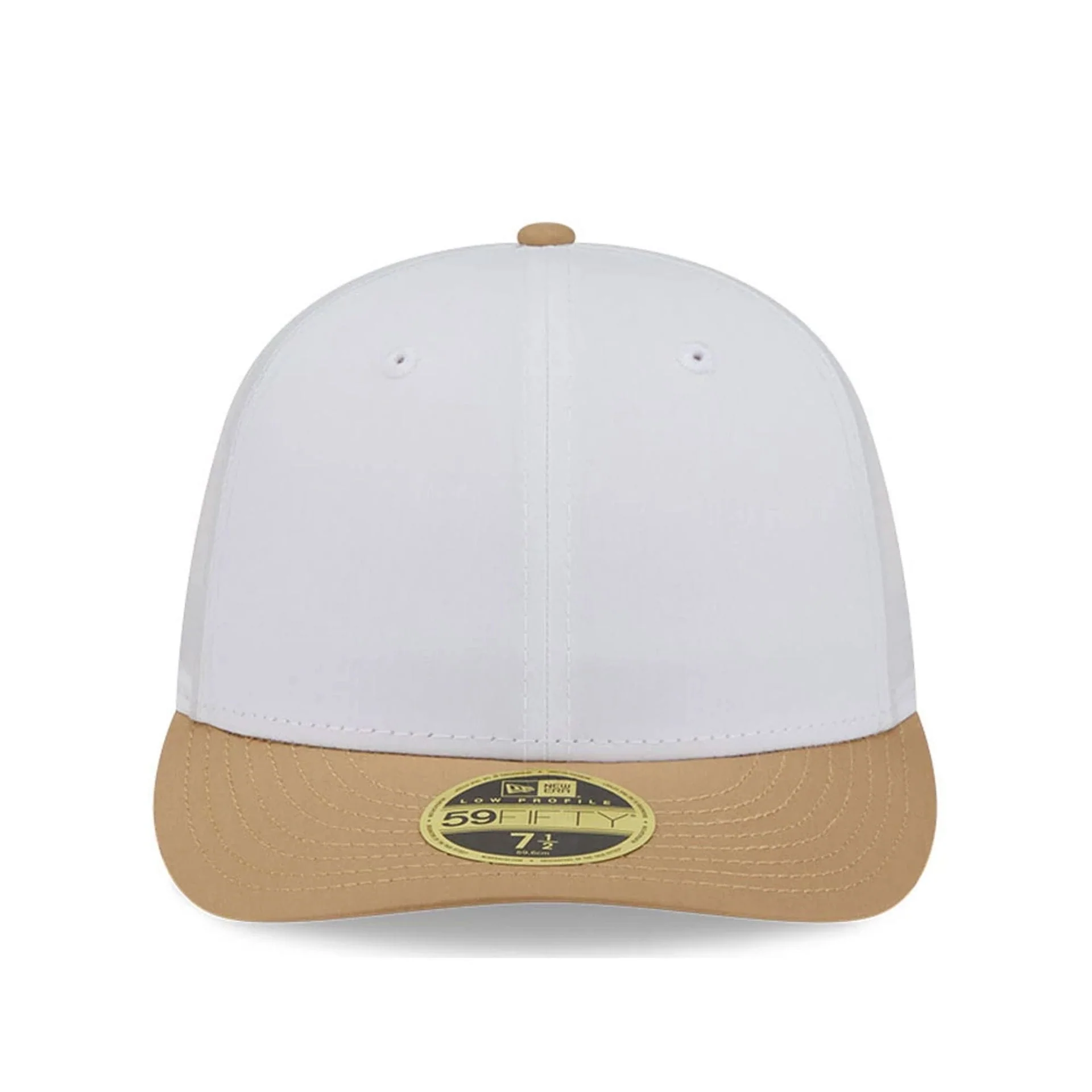 New Era Open White & Beige Low Profile 59FIFTY Fitted Cap - Image 2