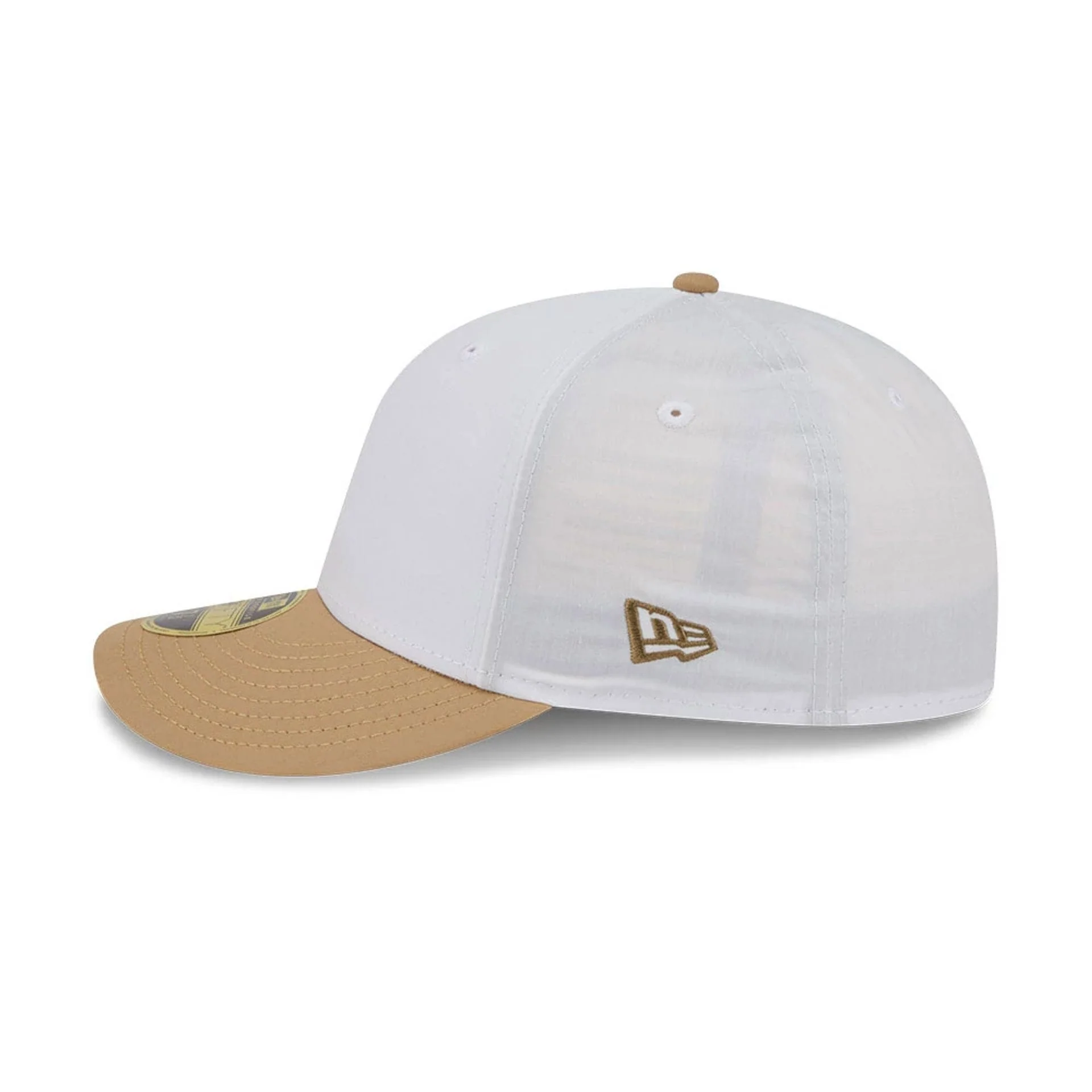 New Era Open White & Beige Low Profile 59FIFTY Fitted Cap - Image 4