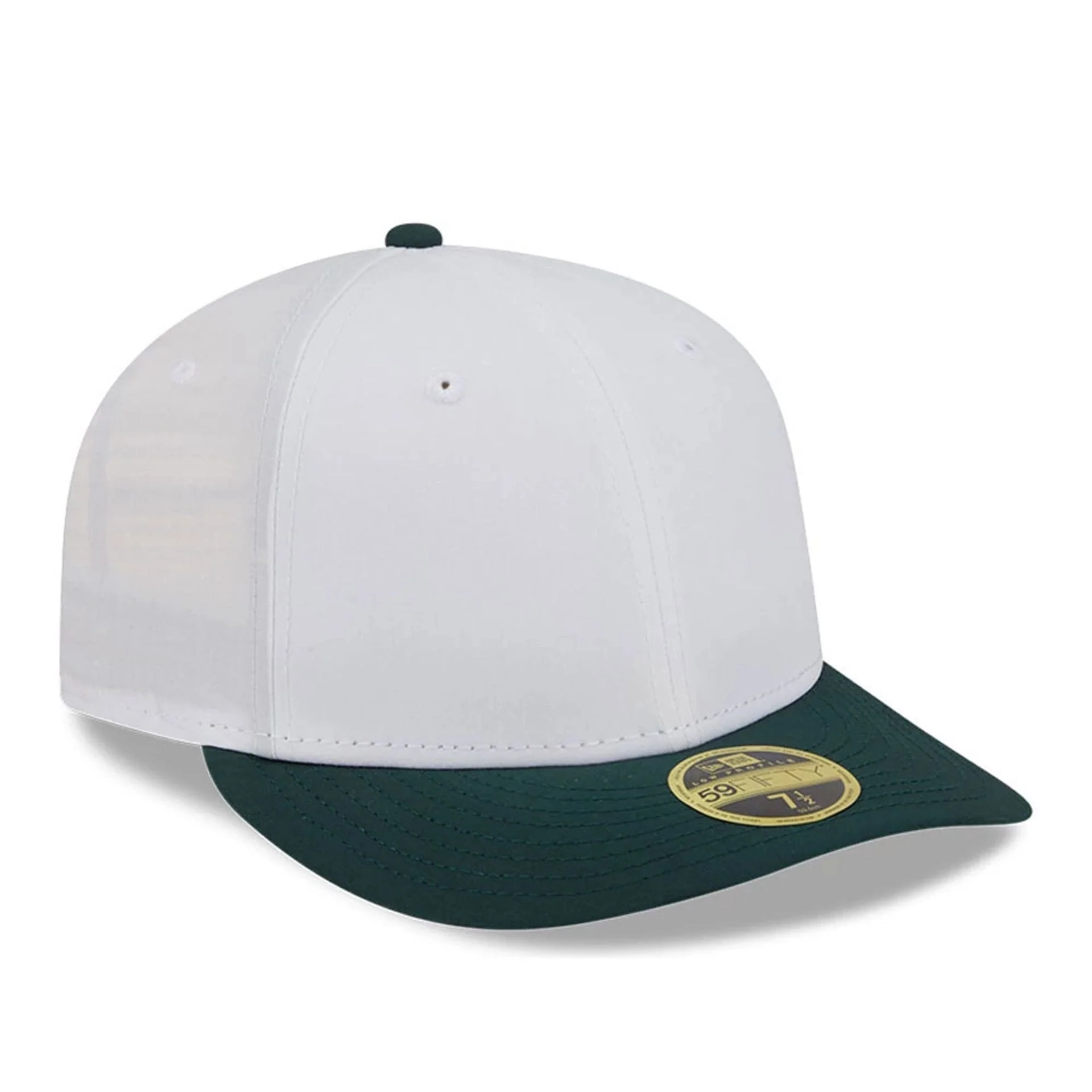 New Era Open White & Dark Green Low Profile 59FIFTY Fitted Cap - Image 3