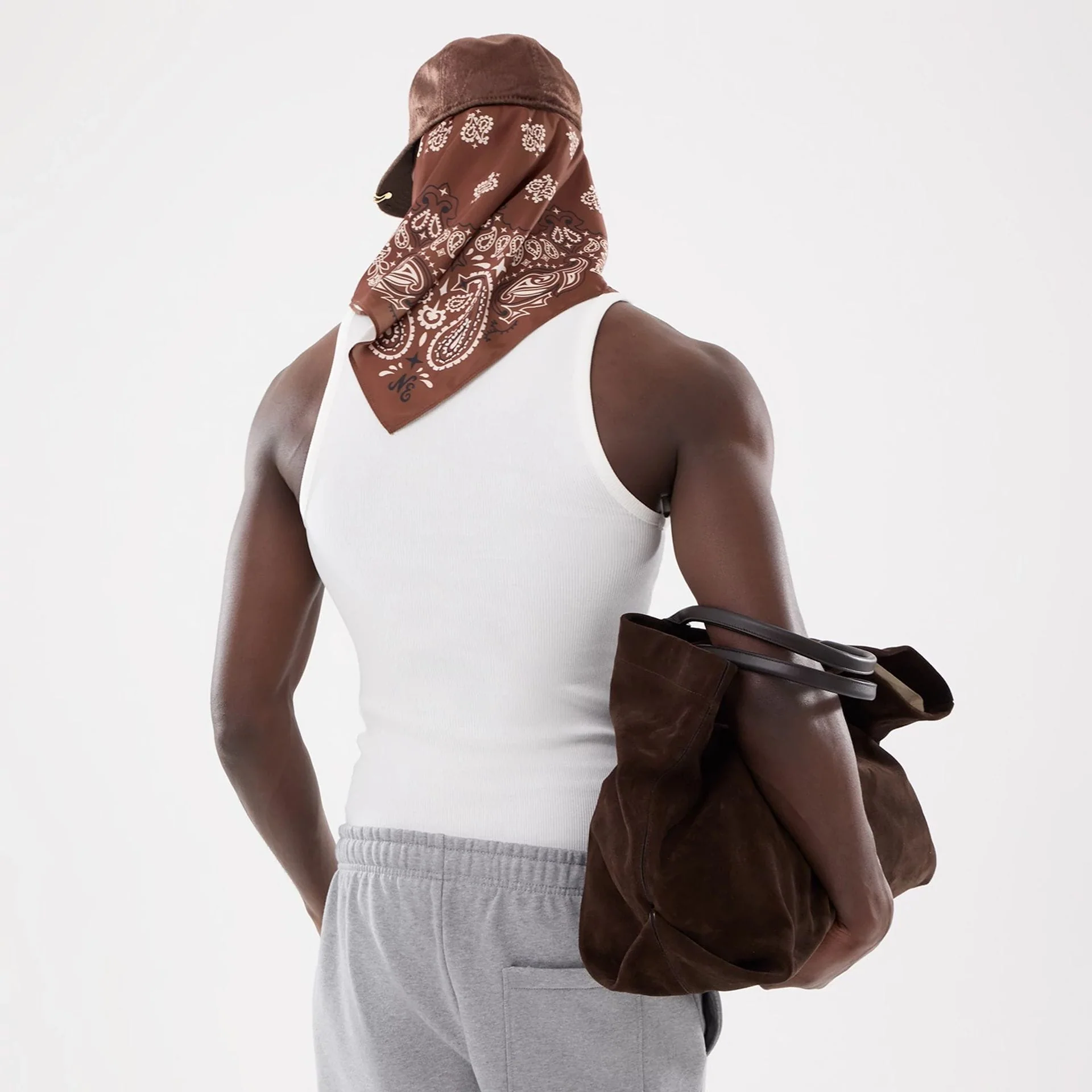 New Era Paisley Satin Brown Bandana - Image 6
