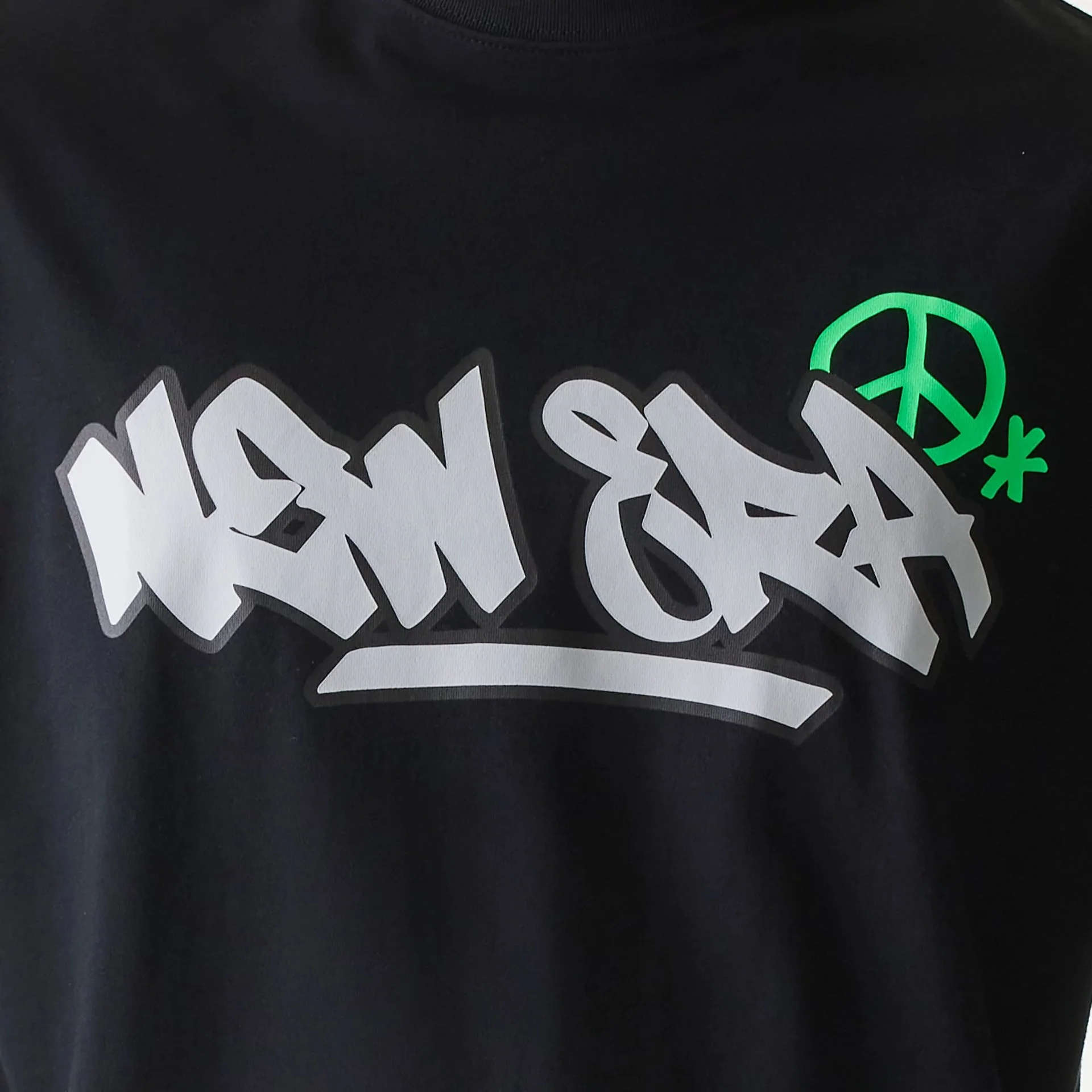 New Era Peace Symbol Black T-Shirt - Image 4