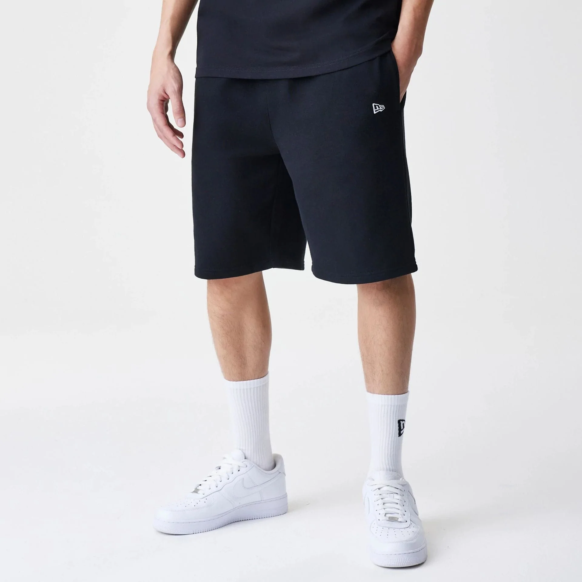 New Era Premium Essential Black Oversized Shorts