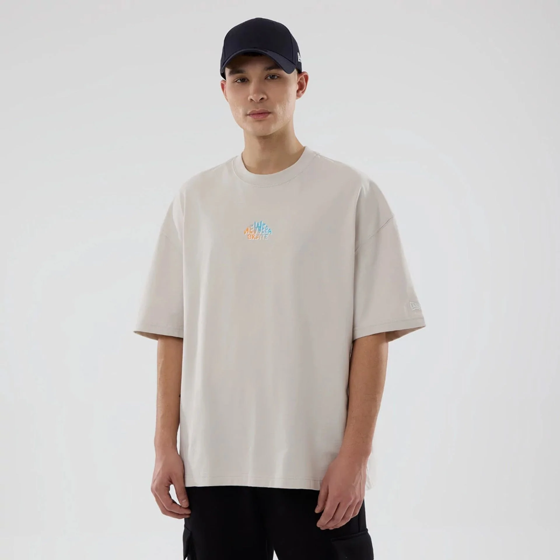 New Era Skate Is Life Graphic Cream Oversized T-Shirt - Image 7