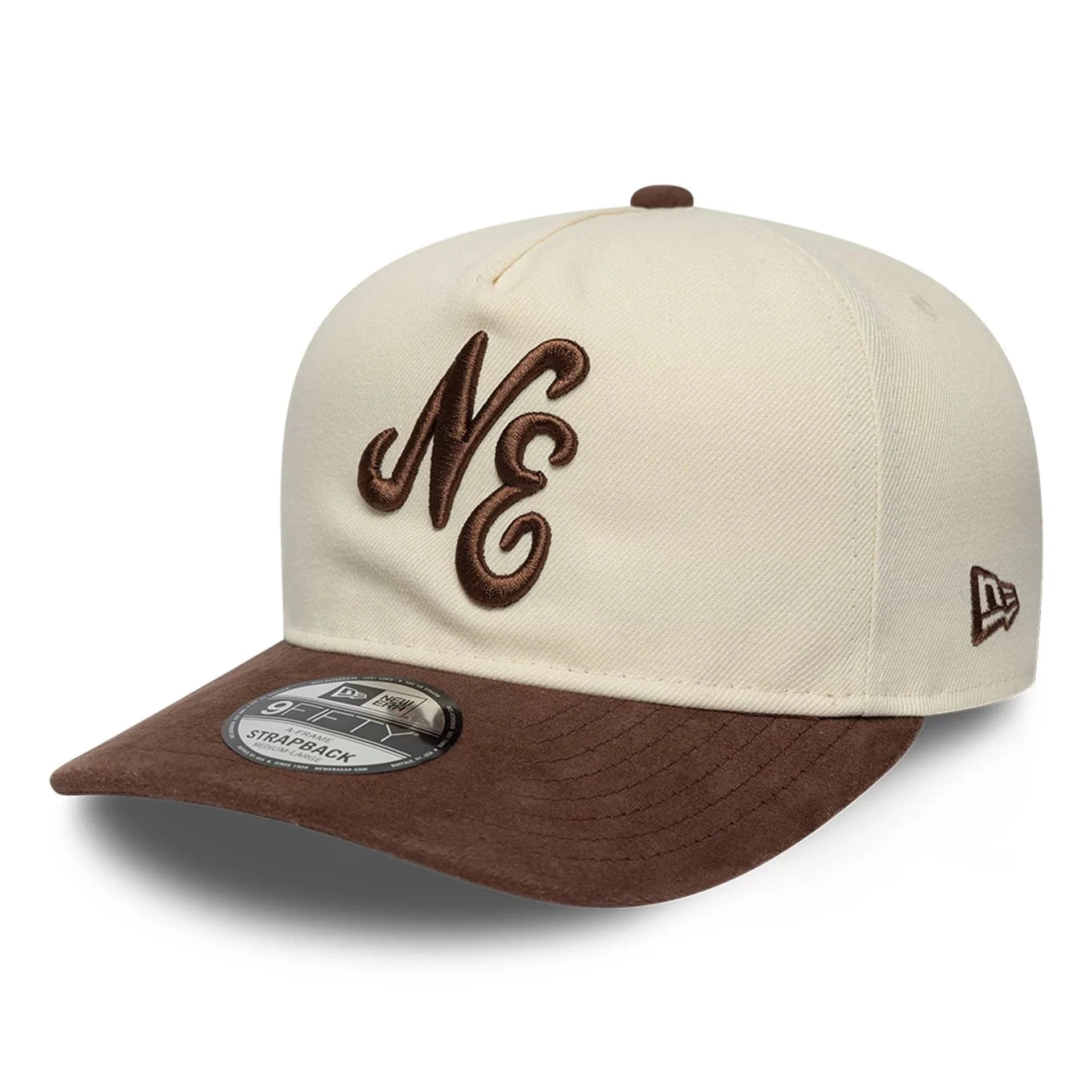 New Era Suede Visor Cream 9FIFTY A-Frame Adjustable Cap
