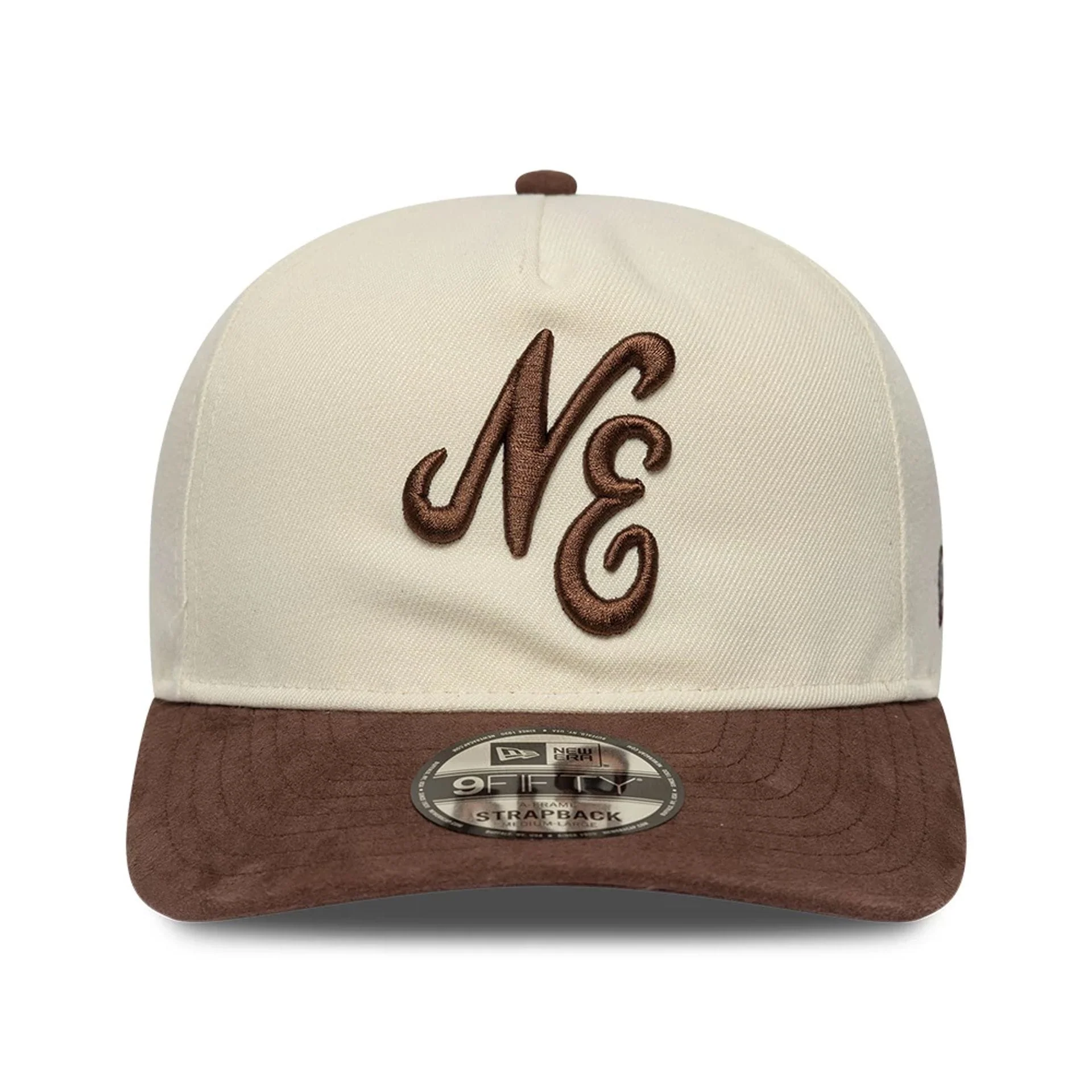 New Era Suede Visor Cream 9FIFTY A-Frame Adjustable Cap - Image 3