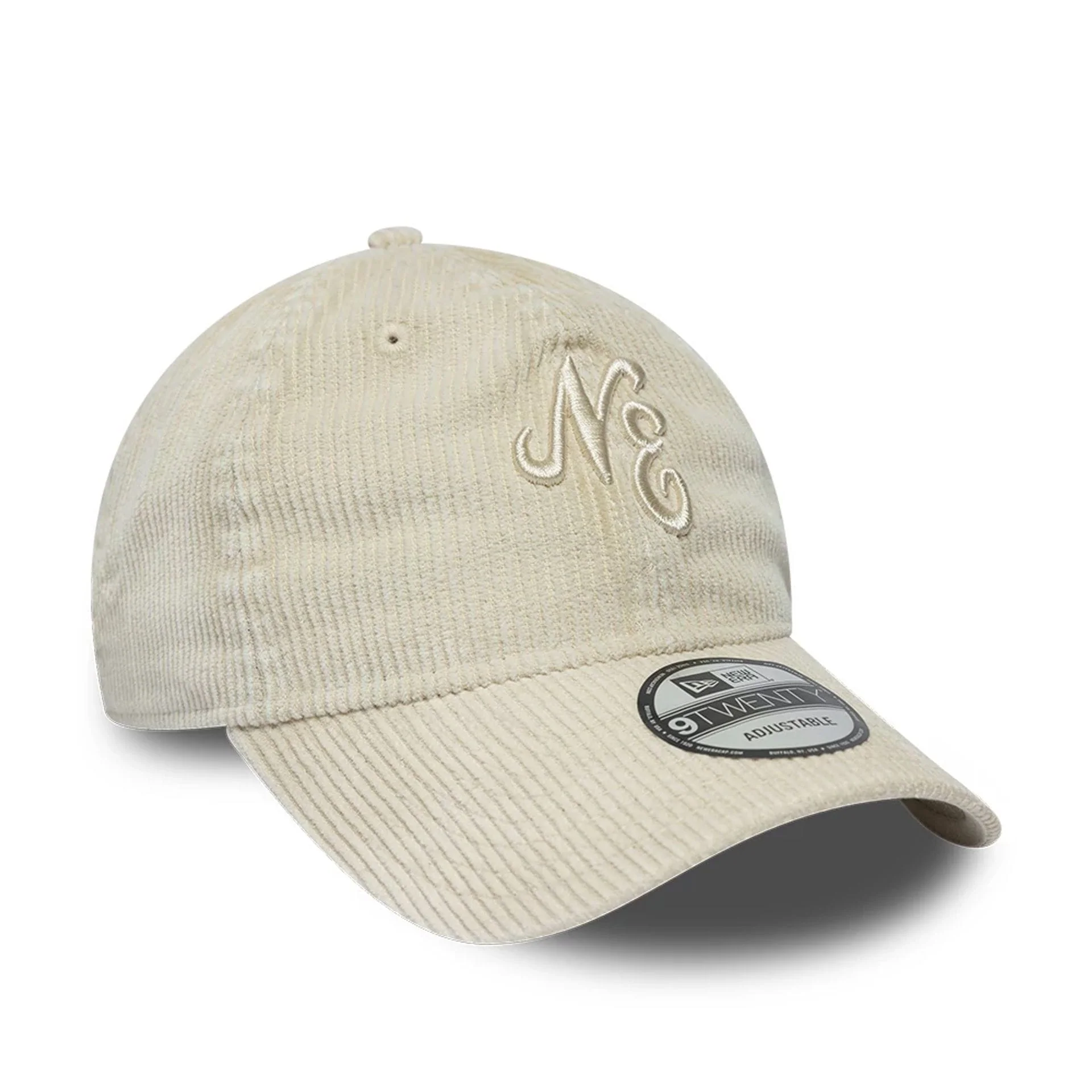 New Era Washed Cord Light Grey 9TWENTY Adjustable Cap - Image 3