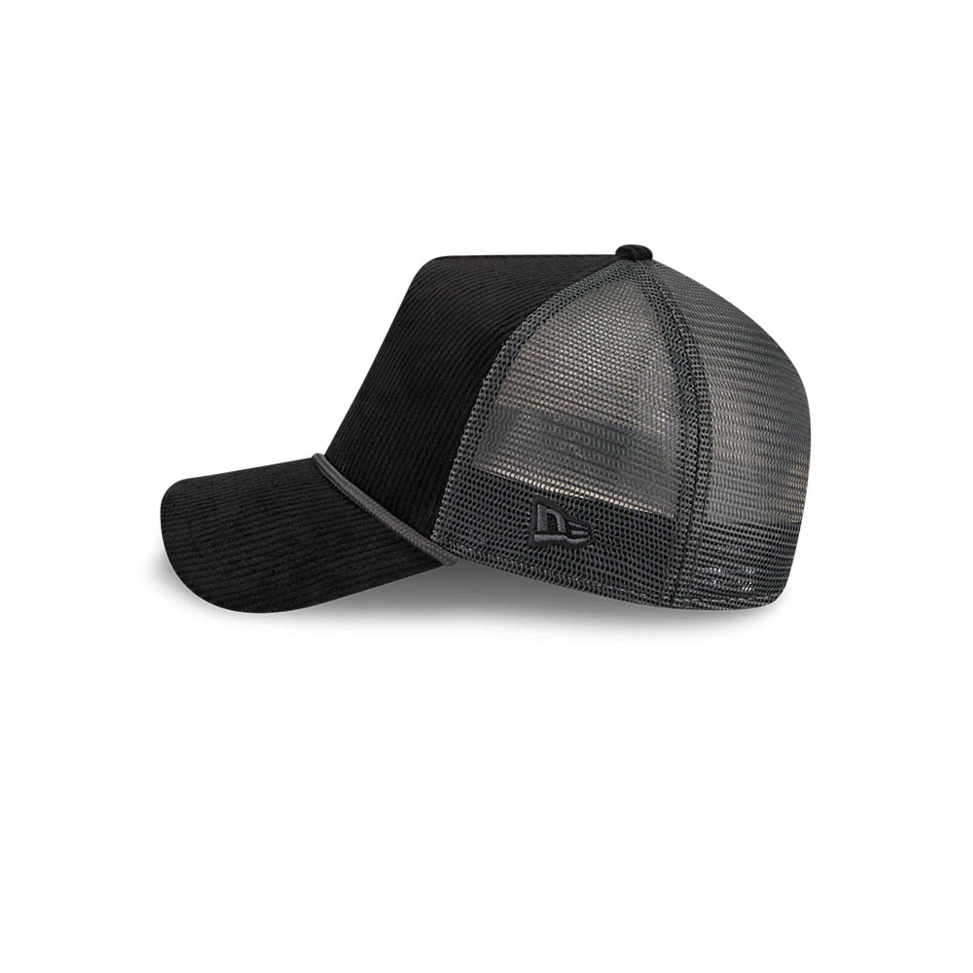 New Era Wide Cord Black 9FORTY A-Frame Trucker Adjustable Cap - Image 4
