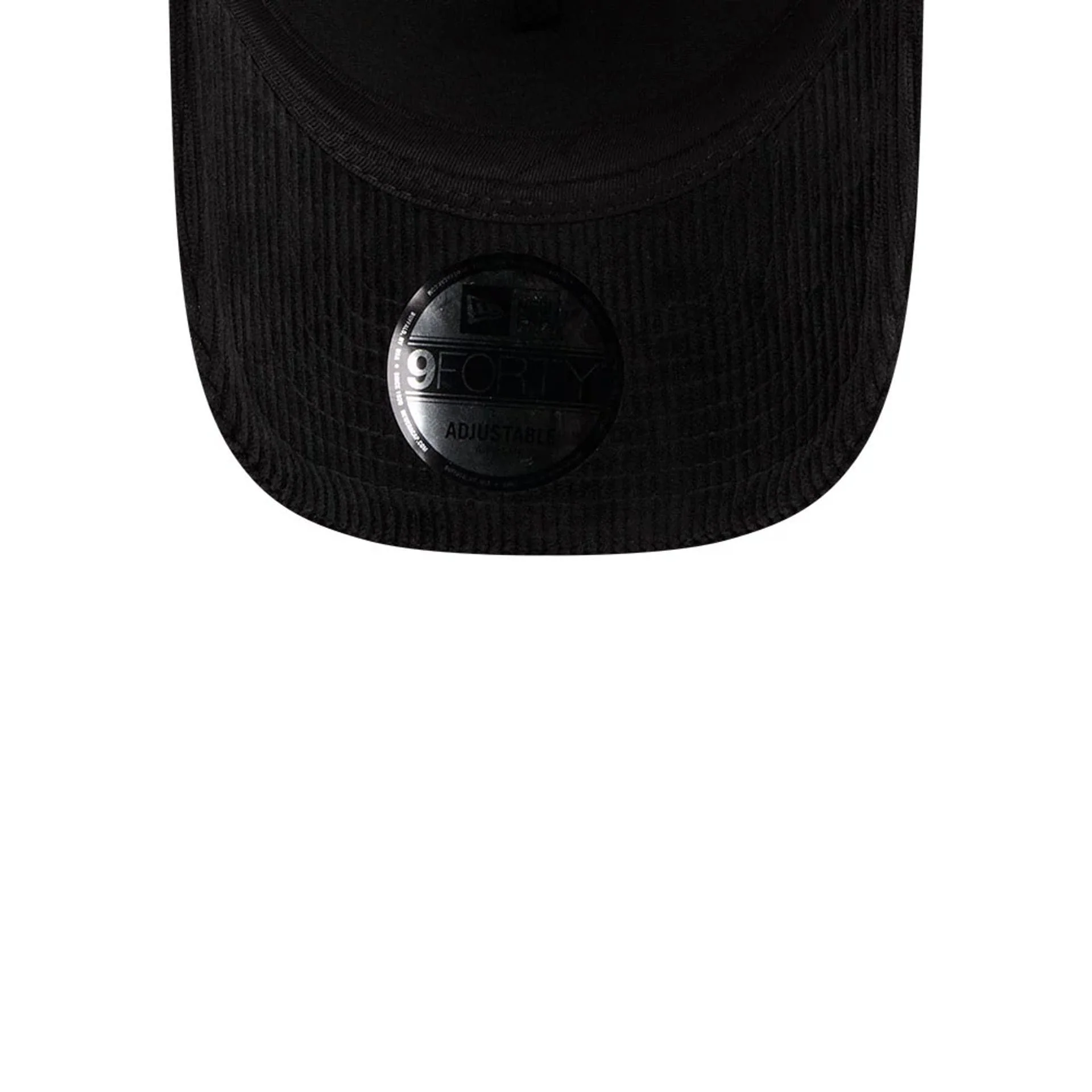 New Era Wide Cord Black 9FORTY A-Frame Trucker Adjustable Cap - Image 7