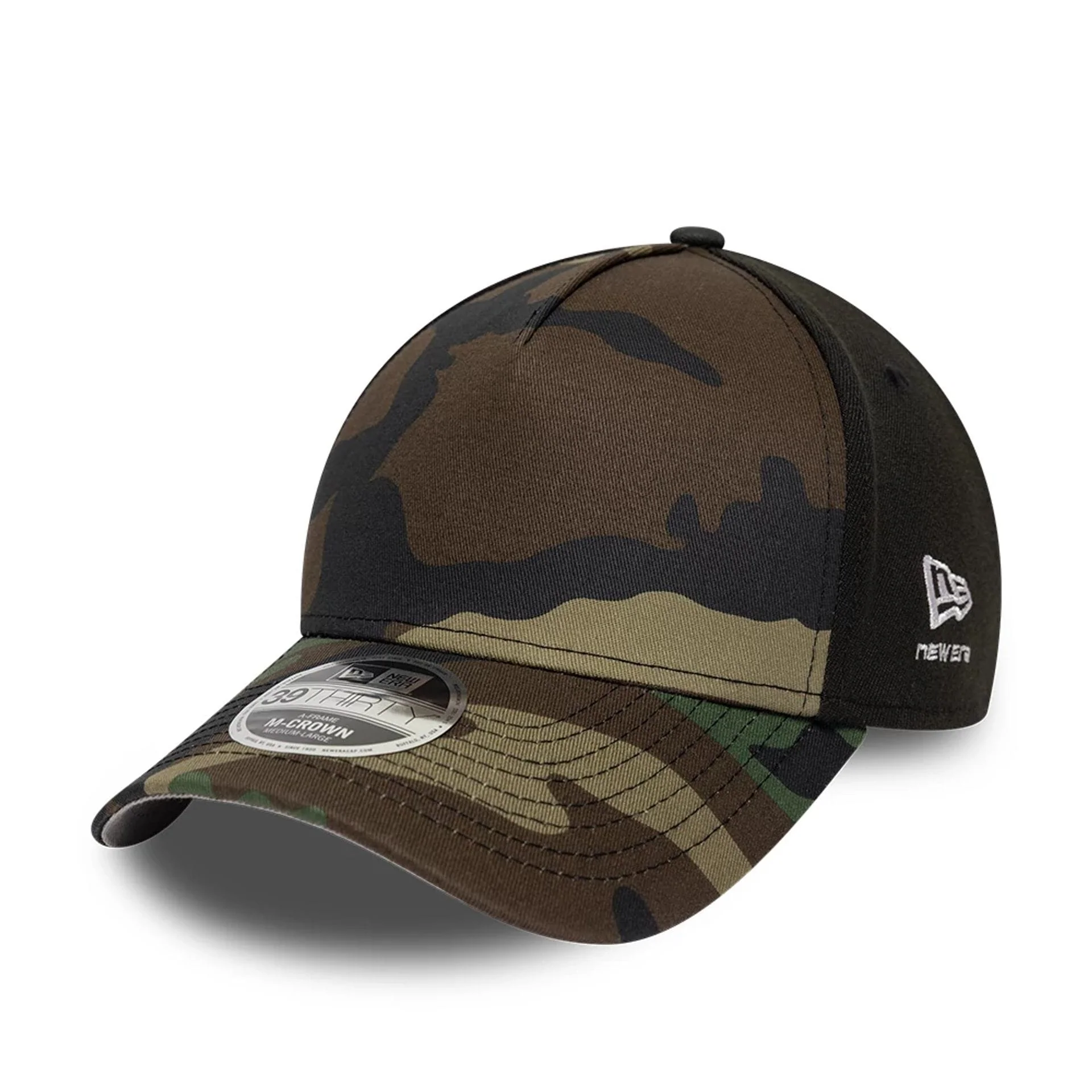 New Era Woodland Camo 39THIRTY M-Crown A-Frame Stretch Fit Cap
