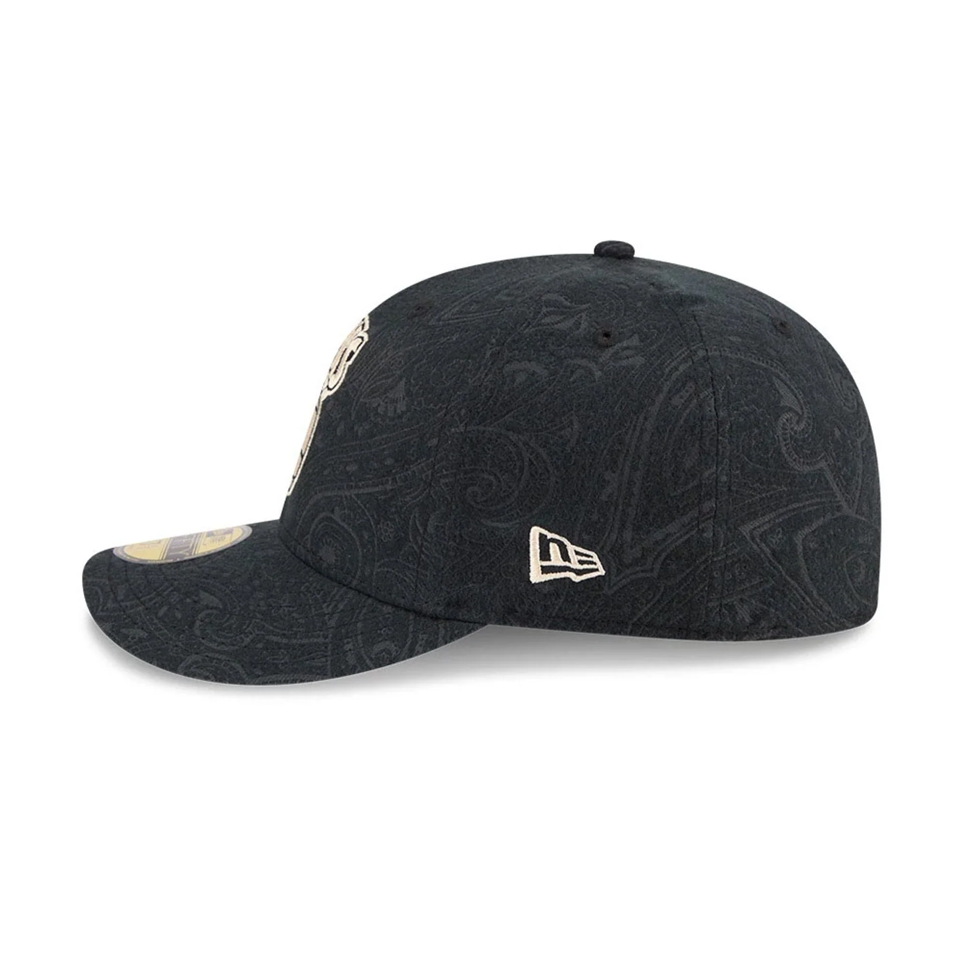 New York Knicks NBA Brushed Cotton Black 59FIFTY Fitted Cap - Image 5