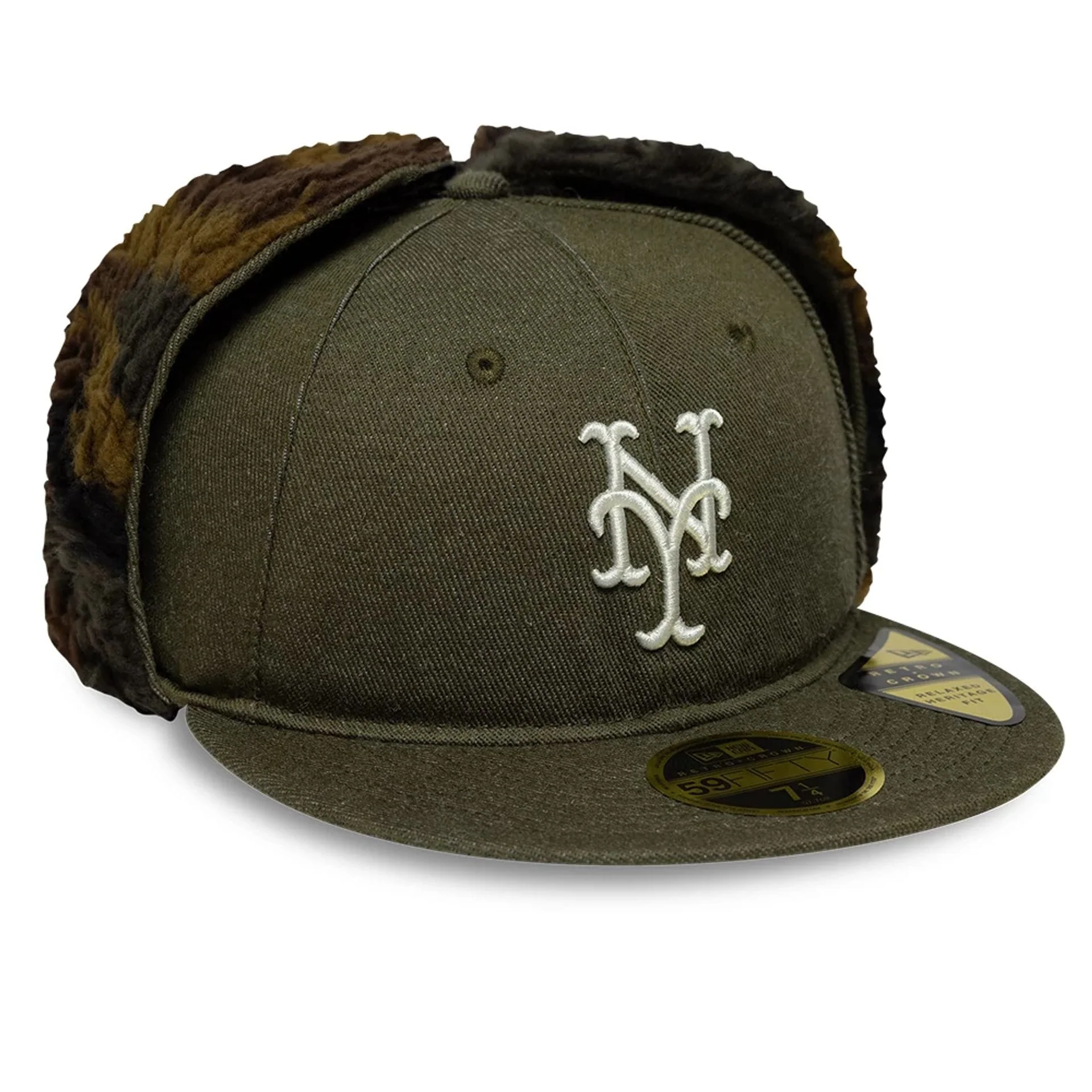 New York Mets MLB Camo Open Green Retro Crown 59FIFTY Fitted Cap - Image 5