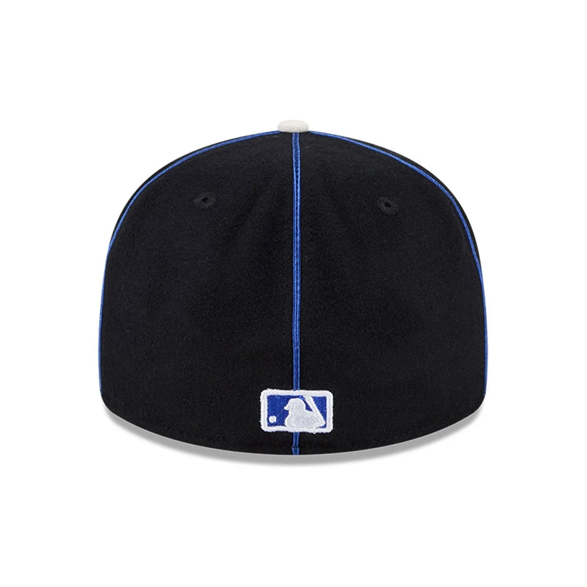 New York Mets MLB Felt Logo Blue Retro Crown 59FIFTY Fitted Cap - Image 7