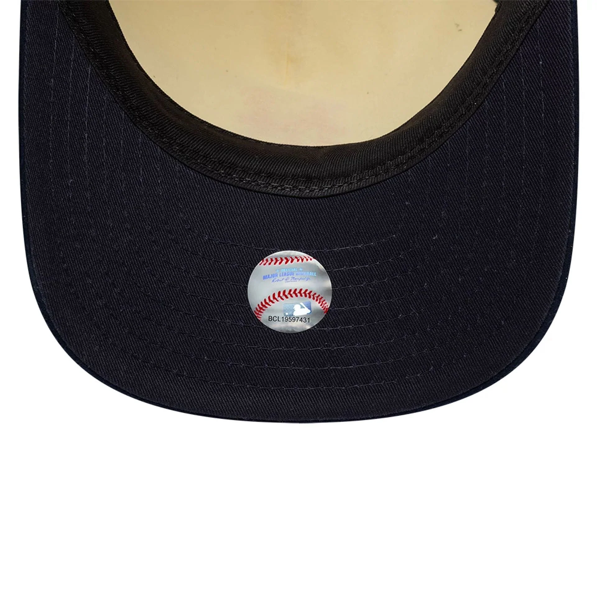 New York Mets MLB Suede Visor Cream 9FIFTY A-Frame Adjustable Cap - Image 7