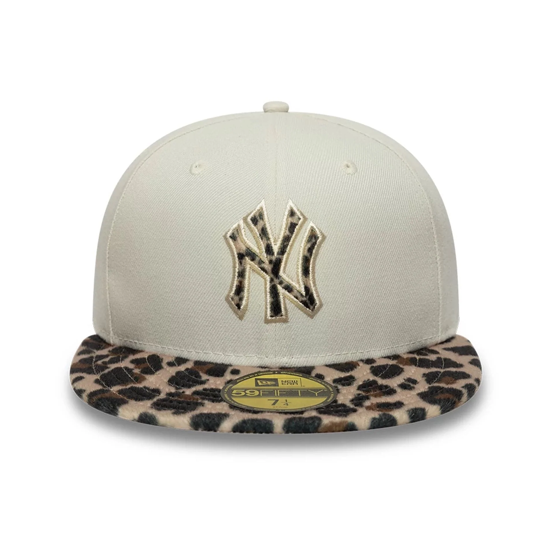 New York Yankees Animal Print Leopard Beige 59FIFTY Fitted Cap - Image 2