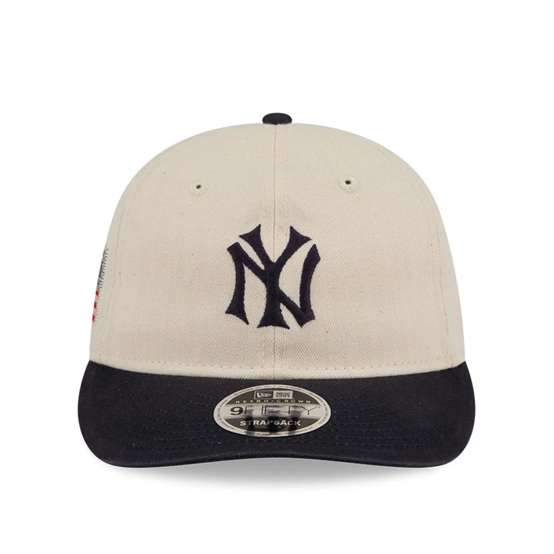 New York Yankees MLB Americana Herringbone White Retro Crown 9FIFTY Adjustable Cap - Image 4