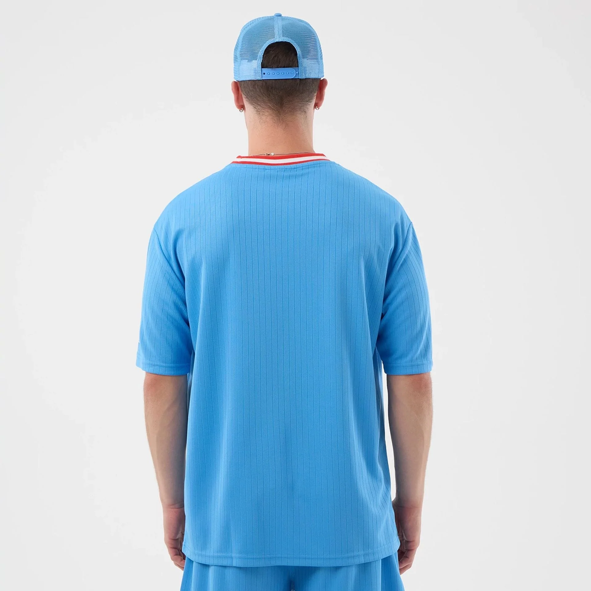 New York Yankees MLB Arch Pastel Blue Oversized T-Shirt - Image 2