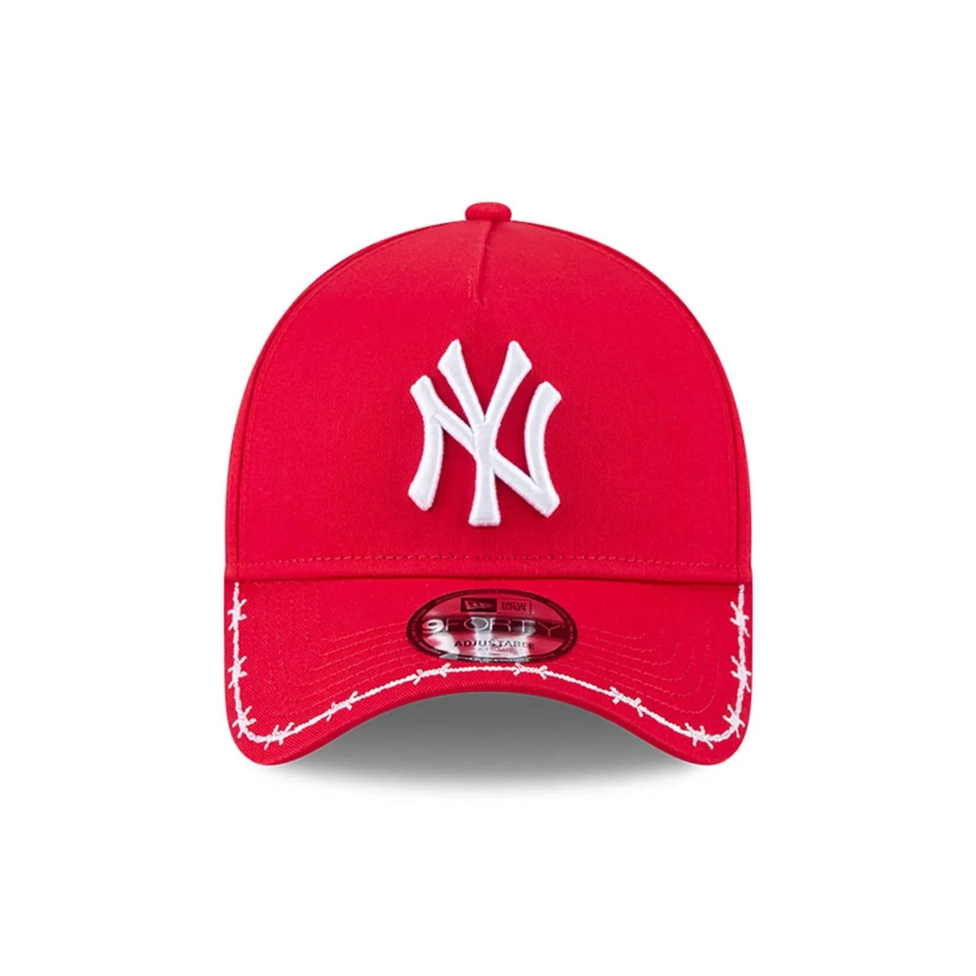 New York Yankees MLB Barb Visor Red 9FORTY A-Frame Adjustable Cap - Image 3