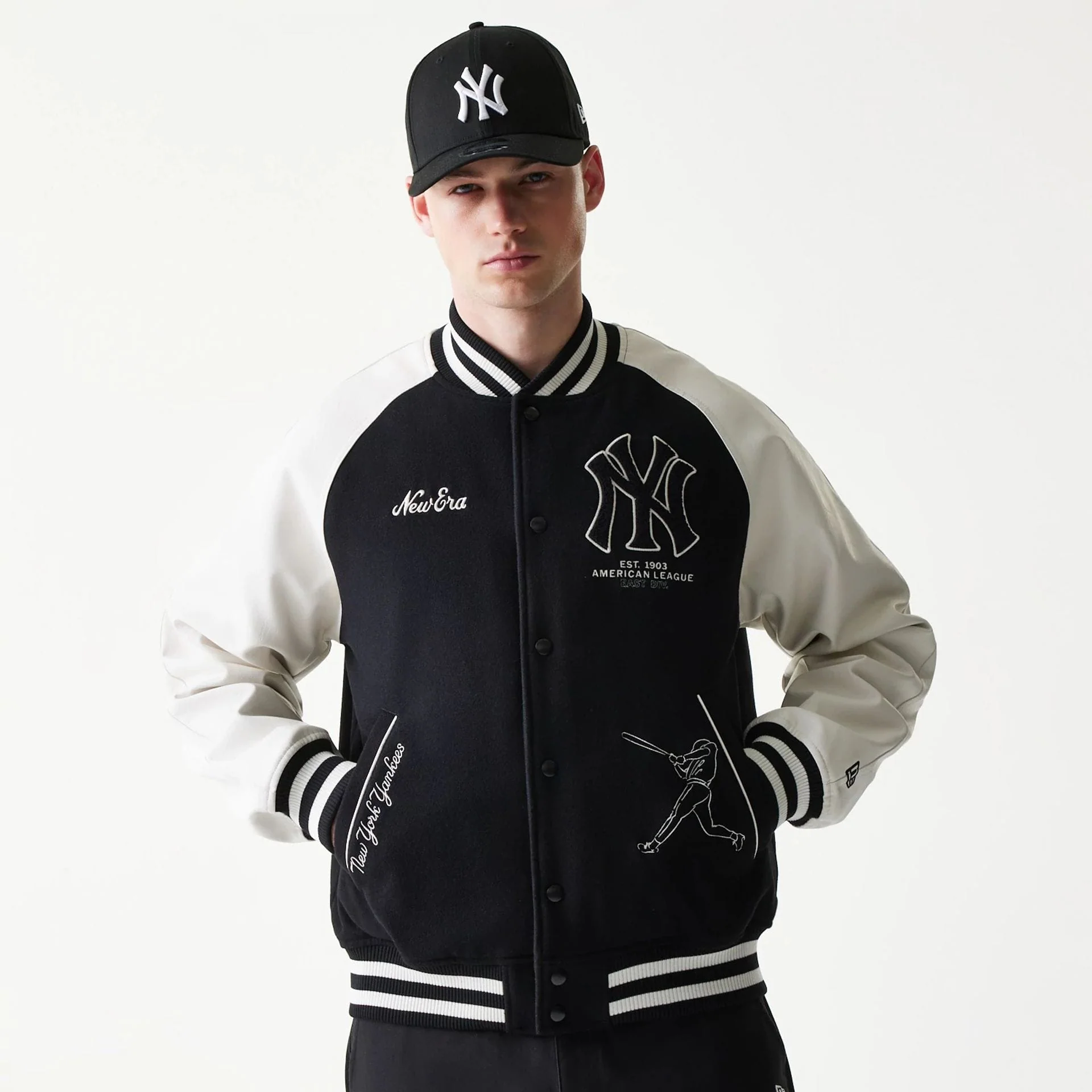 New York Yankees MLB Black Varsity Jacket