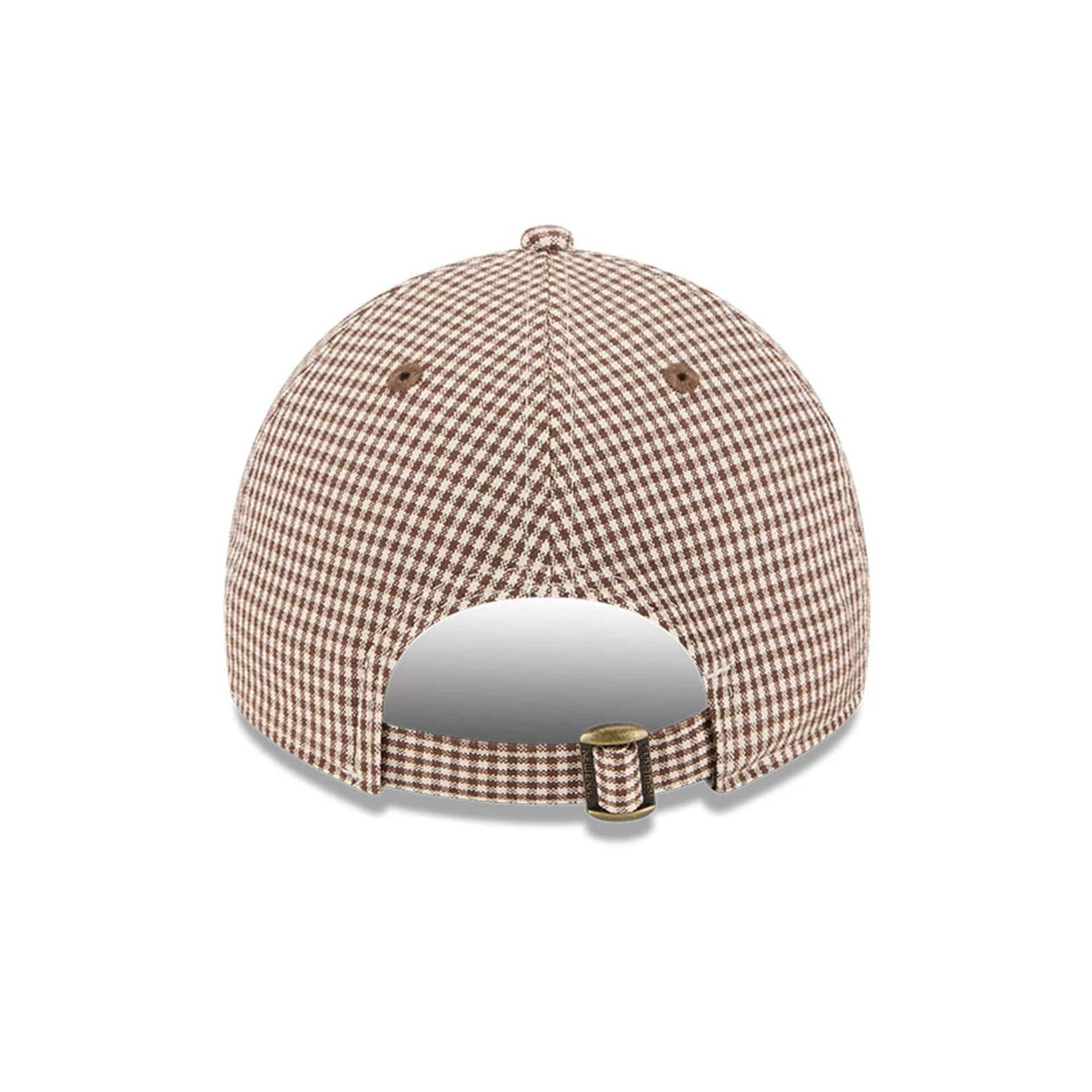 New York Yankees MLB Check Open Brown 9TWENTY A-Frame Adjustable Cap - Image 5