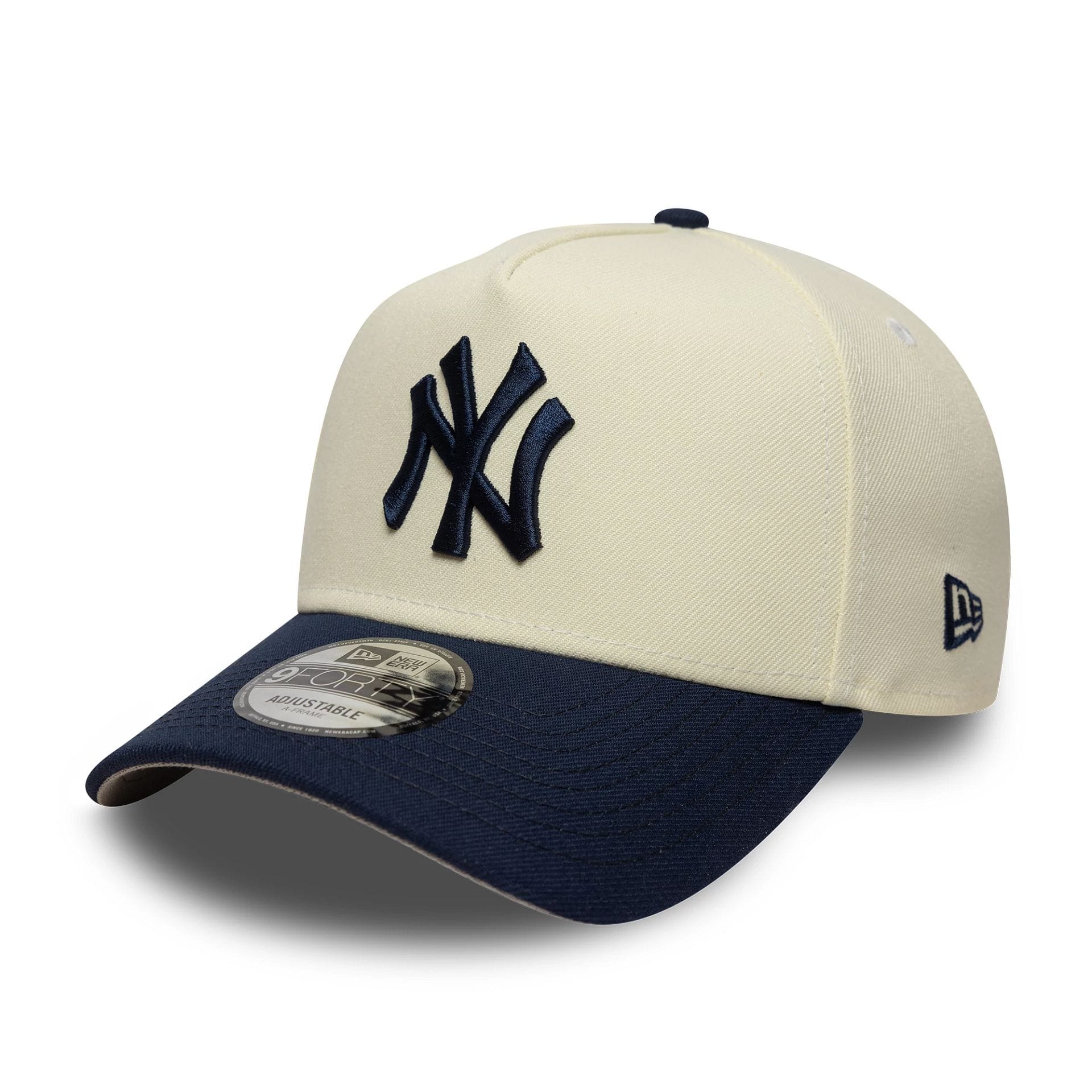 New York Yankees MLB Chrome Blue Contrast Cream 9FORTY A-Frame Adjustable Cap - Image 4