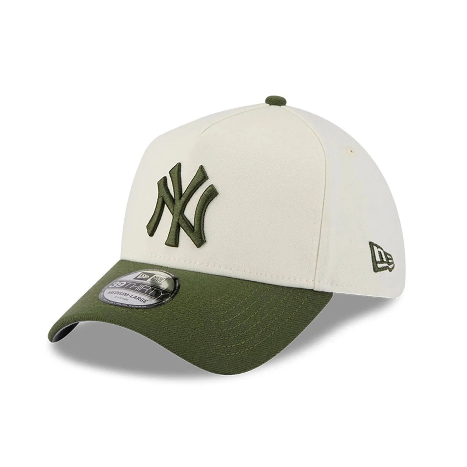 New York Yankees MLB Chrome Dark Green 39THIRTY A-Frame Stretch Fit Cap