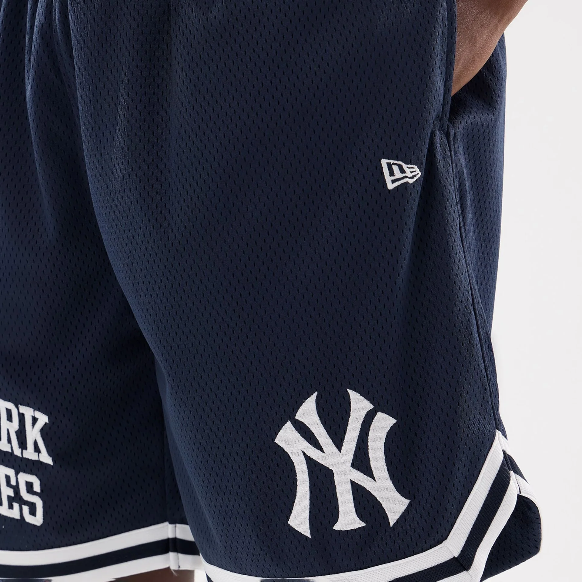 New York Yankees MLB Comfort Navy Oversized Shorts - Image 7