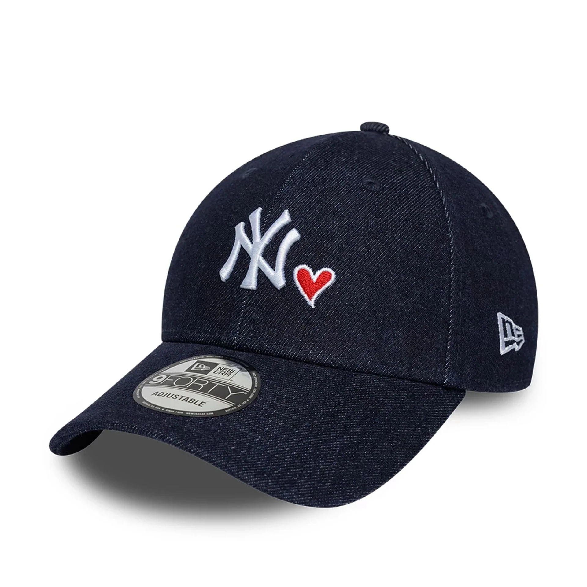 New York Yankees MLB Denim Heart Navy 9FORTY Adjustable Cap