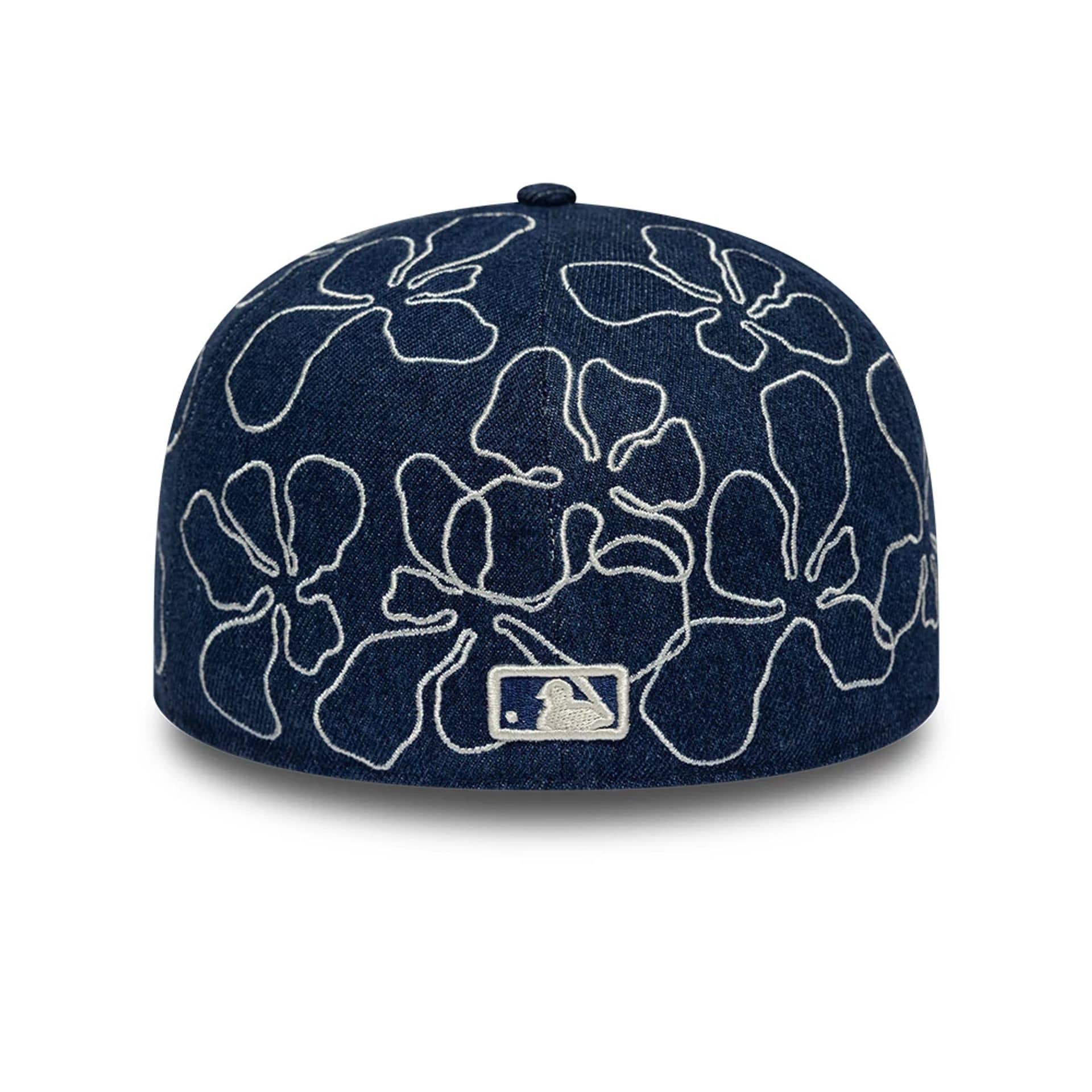 New York Yankees MLB Floral Denim Blue 59FIFTY Fitted Cap - Image 4