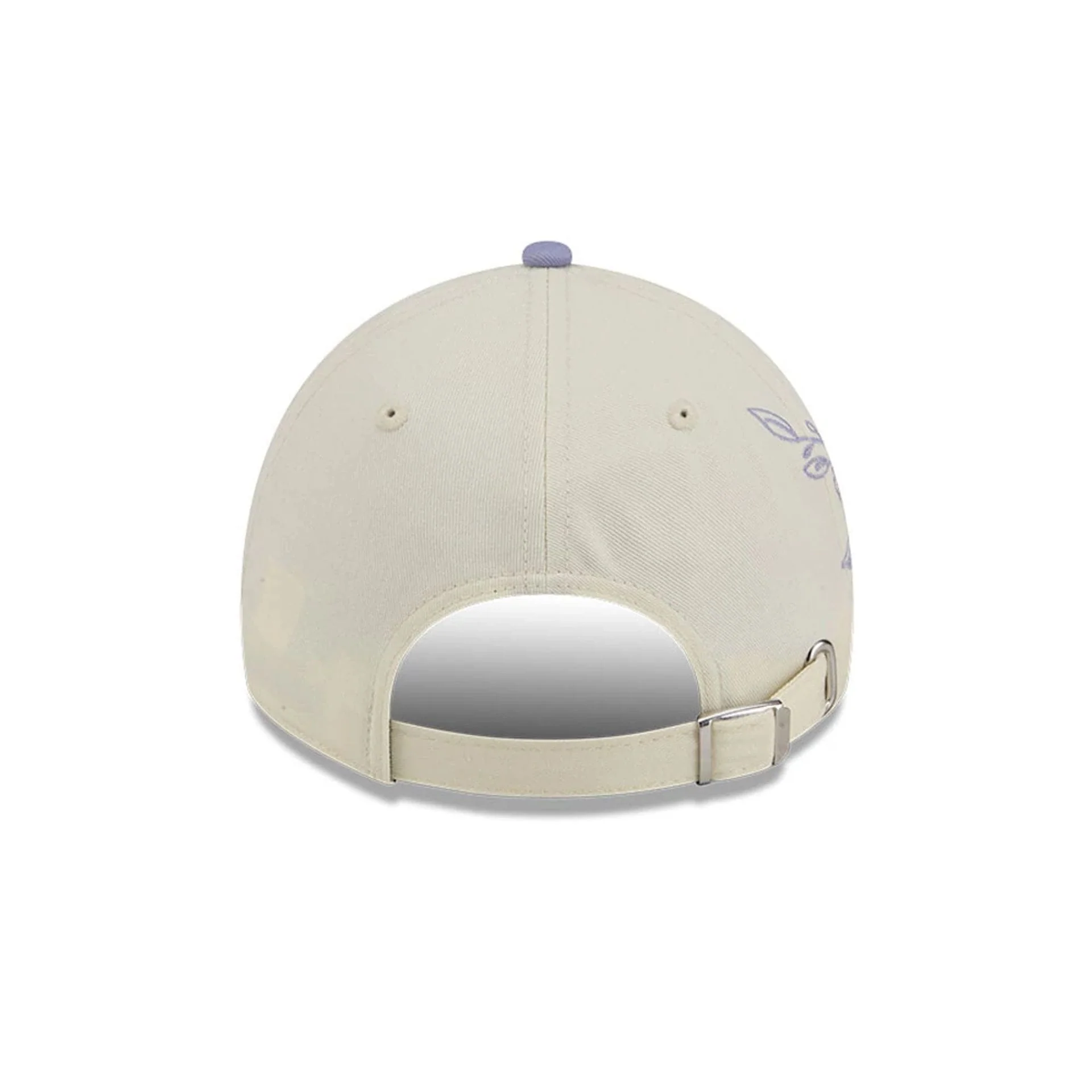 New York Yankees MLB Lavender Flowers White Casual Classic Adjustable Cap - Image 7