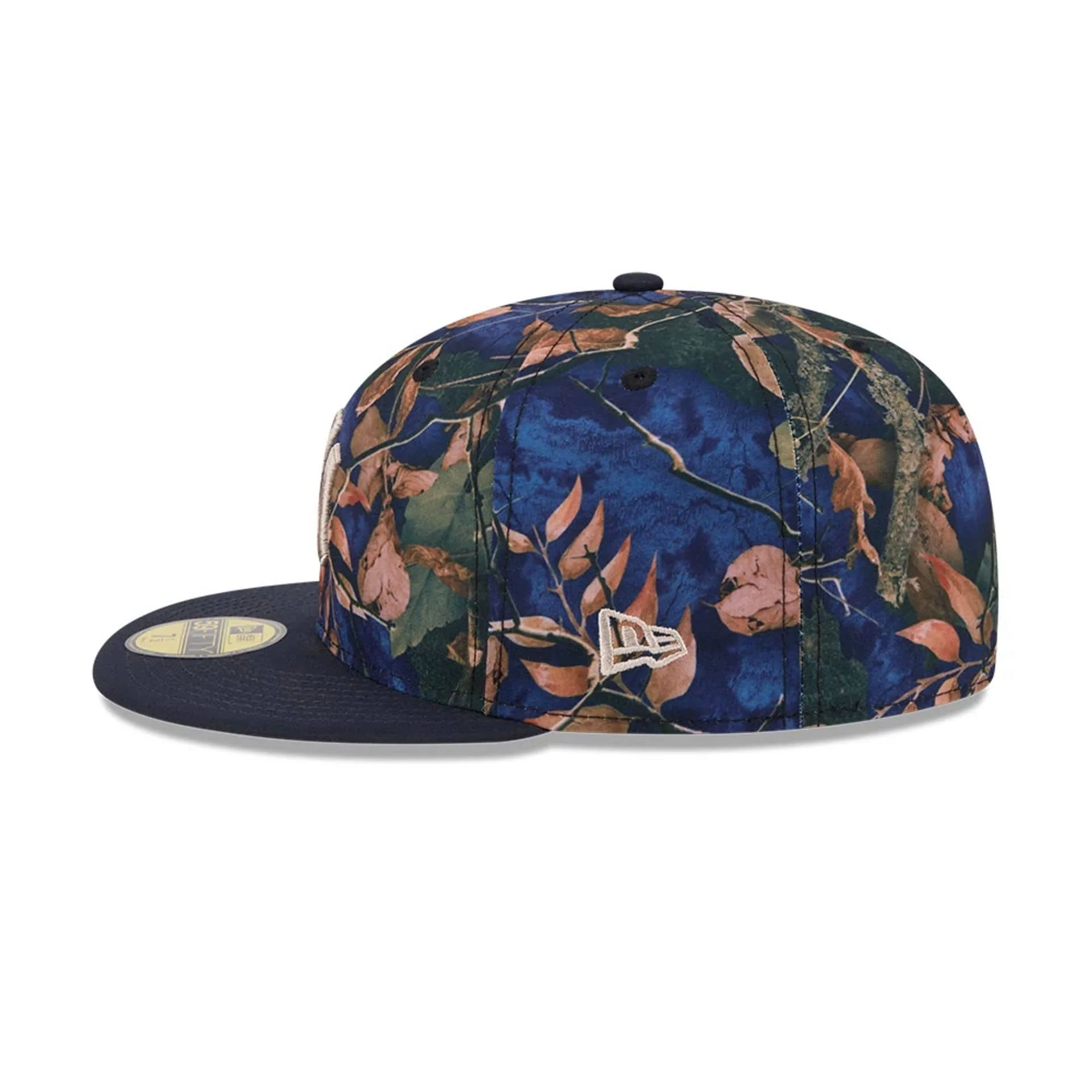 New York Yankees MLB Leaves Navy 59FIFTY Fitted Cap - Image 6
