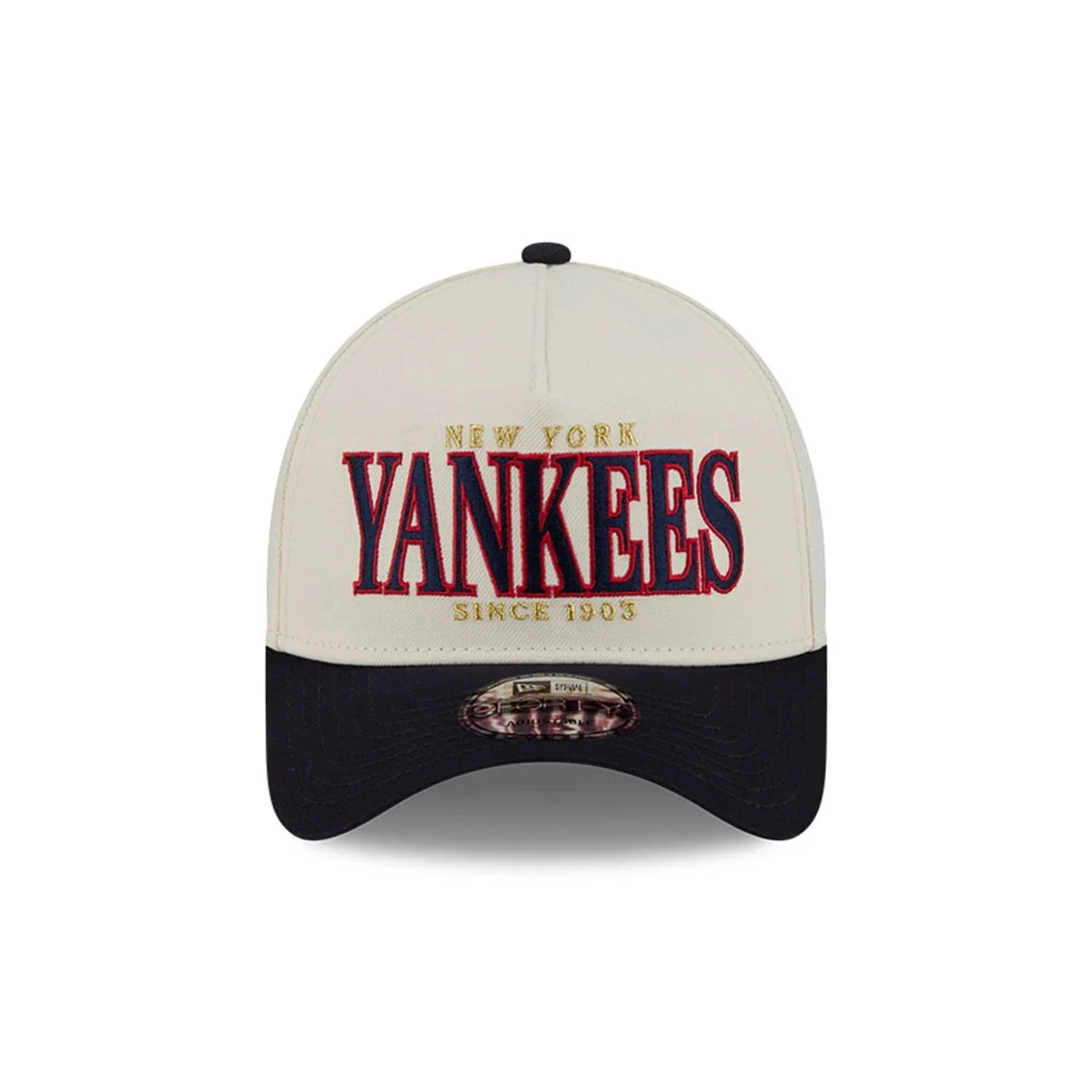 New York Yankees MLB Opening Day Cream 9FORTY A-Frame Adjustable Cap - Image 3
