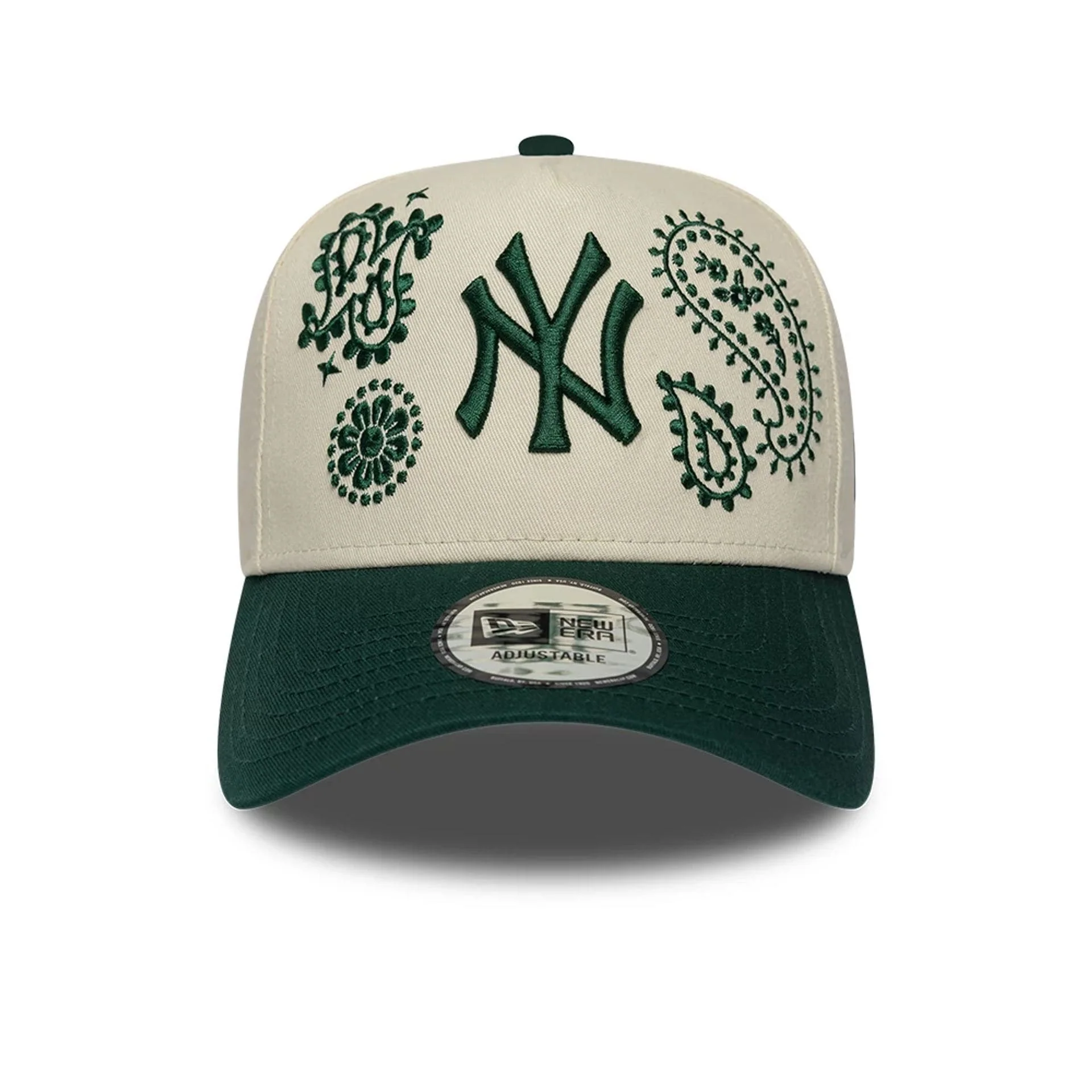 New York Yankees MLB Paisley Dark Green 9FORTY E-Frame Adjustable Cap - Image 2
