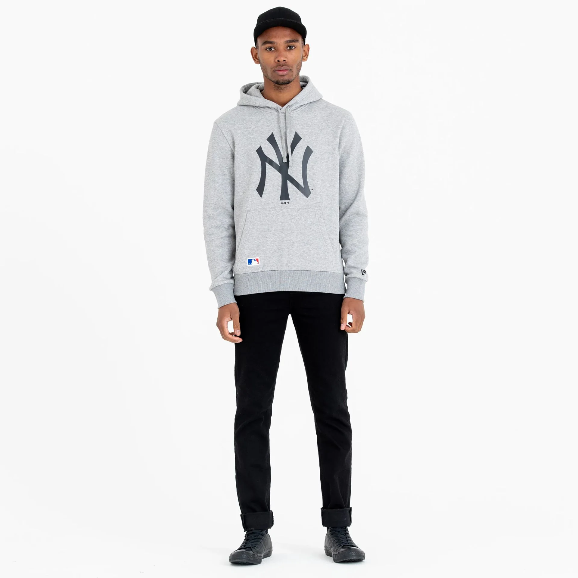 New York Yankees MLB Regular Grey Pullover Hoodie - Image 3