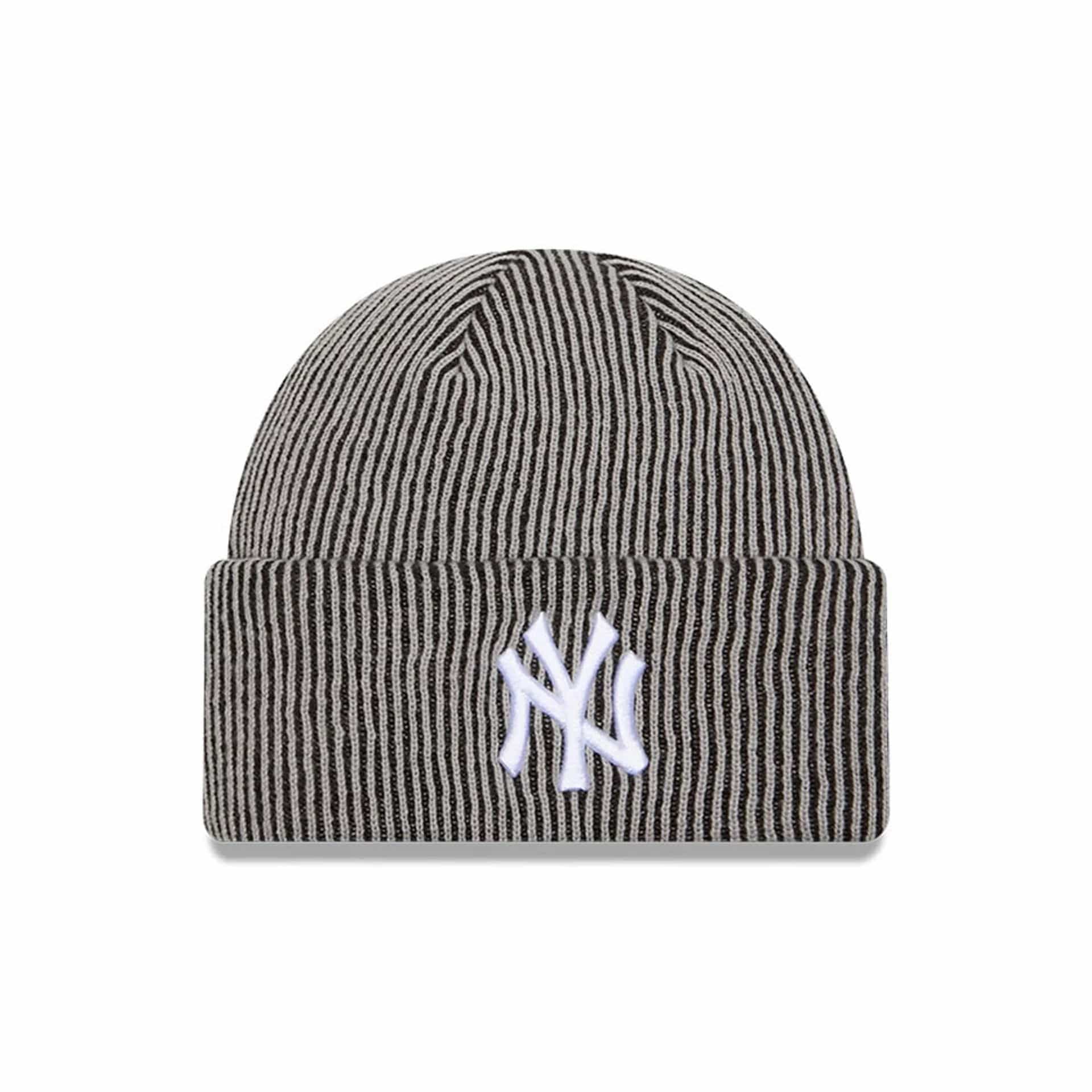 New York Yankees MLB Rib Grey Cuff Knit Beanie Hat