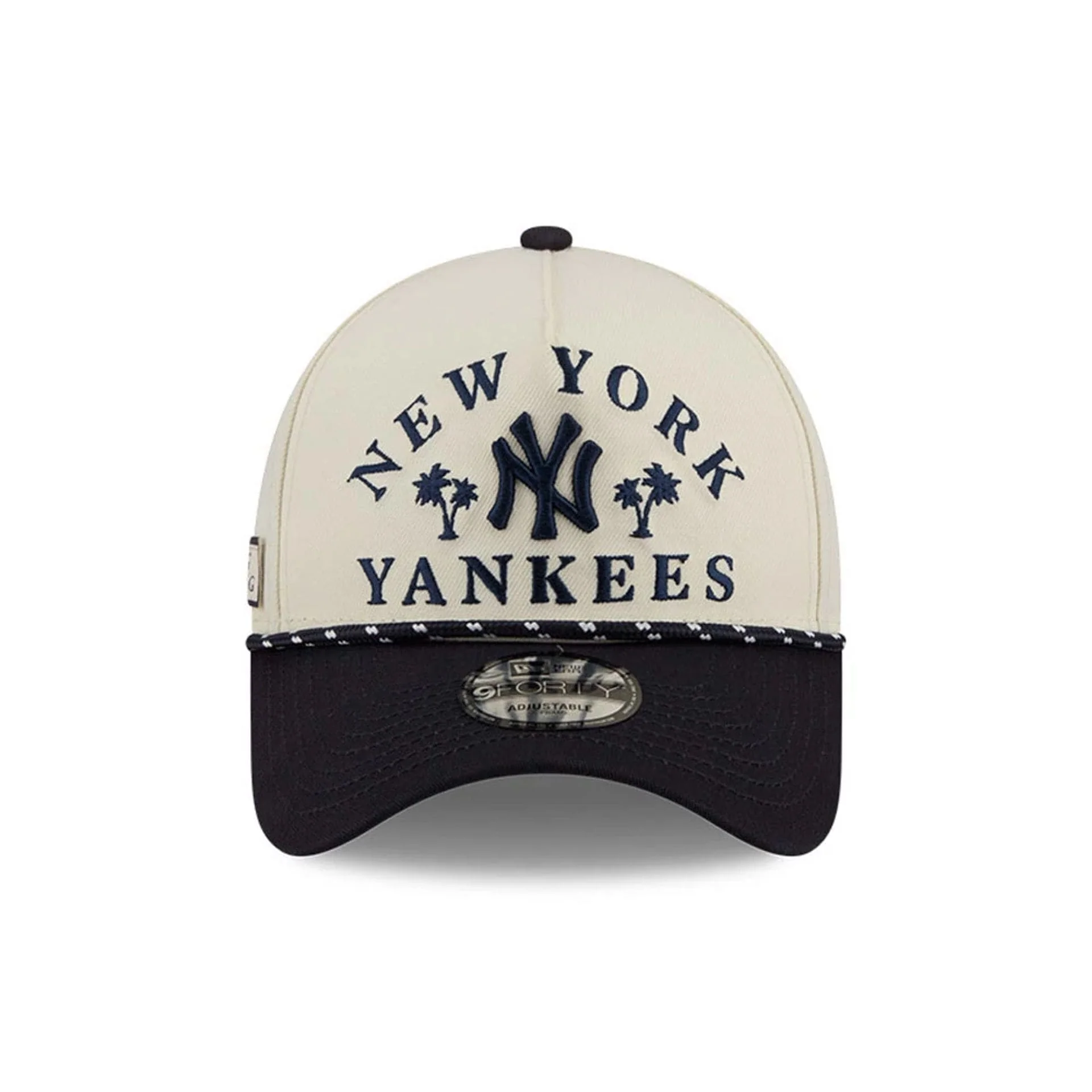 New York Yankees MLB Rope Navy 9FORTY A-Frame Adjustable Cap - Image 3
