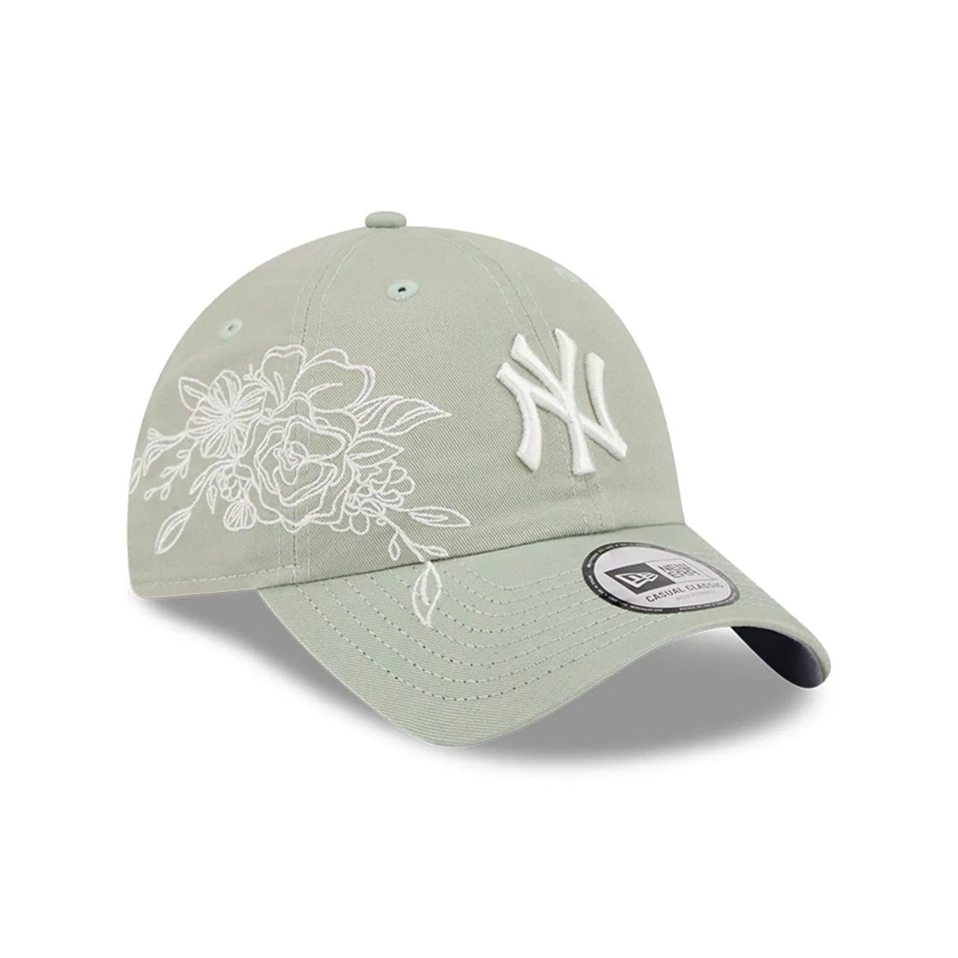 New York Yankees MLB Stitched Flowers Pastel Green Casual Classic Cap