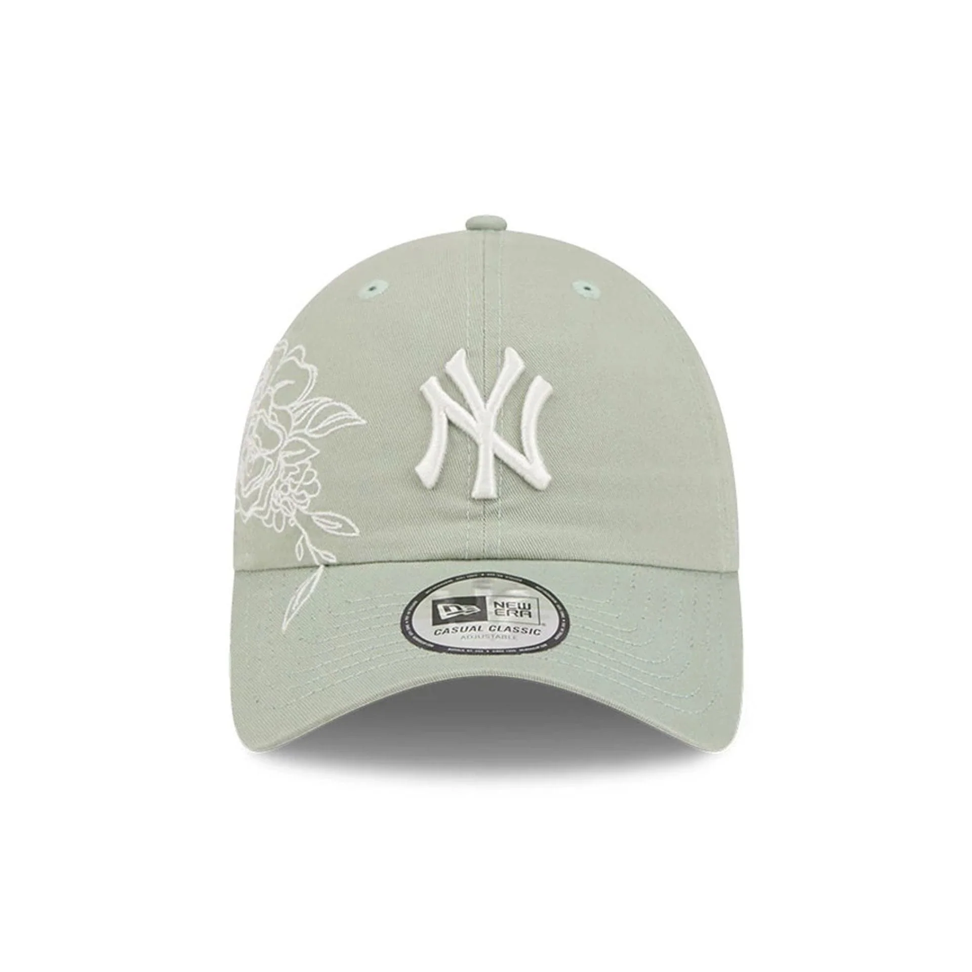 New York Yankees MLB Stitched Flowers Pastel Green Casual Classic Cap - Image 3