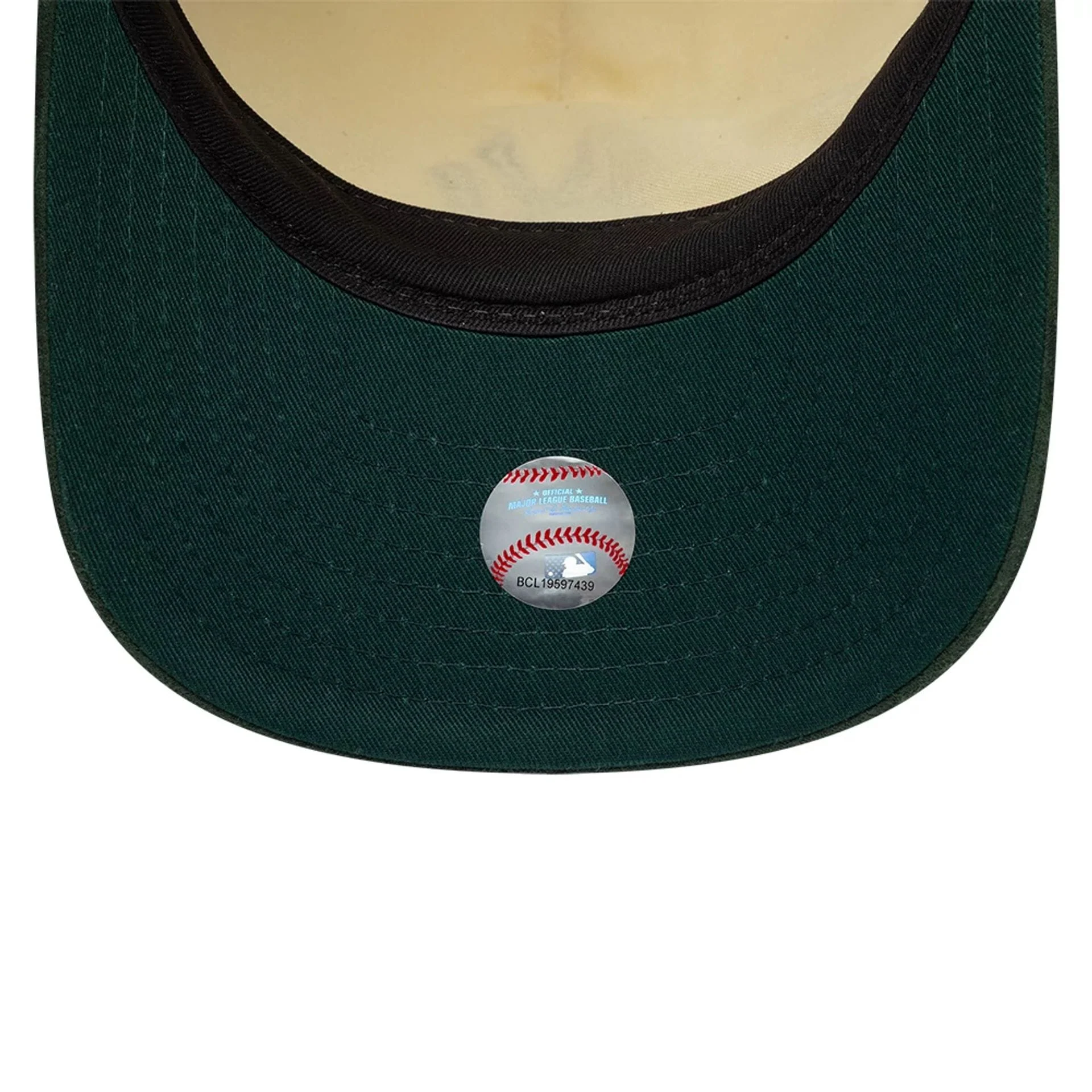 New York Yankees MLB Suede Visor Cream 9FIFTY A-Frame Adjustable Cap - Image 7