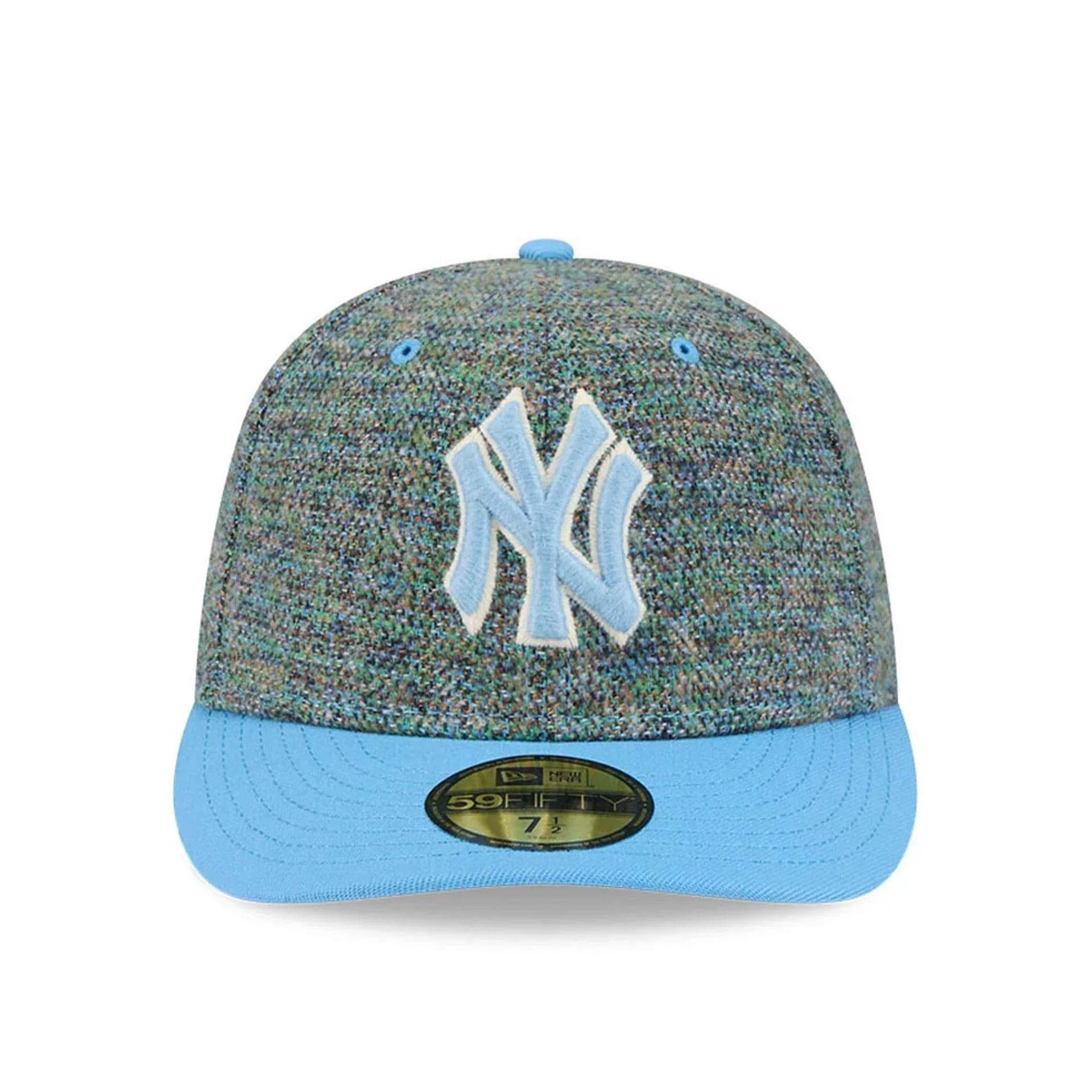 New York Yankees MLB Tweedy Cotton Pastel Blue 59FIFTY Fitted Cap - Image 3
