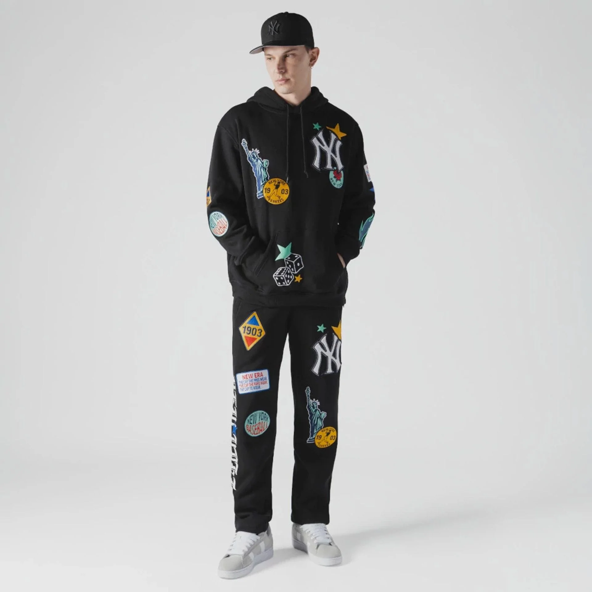 New York Yankees MLB x Uptown Threads Black Joggers - Image 4