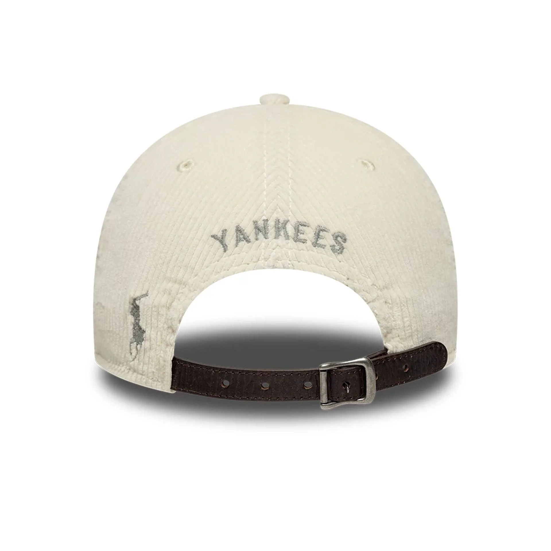 New York Yankees Ralph Lauren x MLB Cord Open Beige Long Visor 9FORTY Adjustable Cap - Image 2