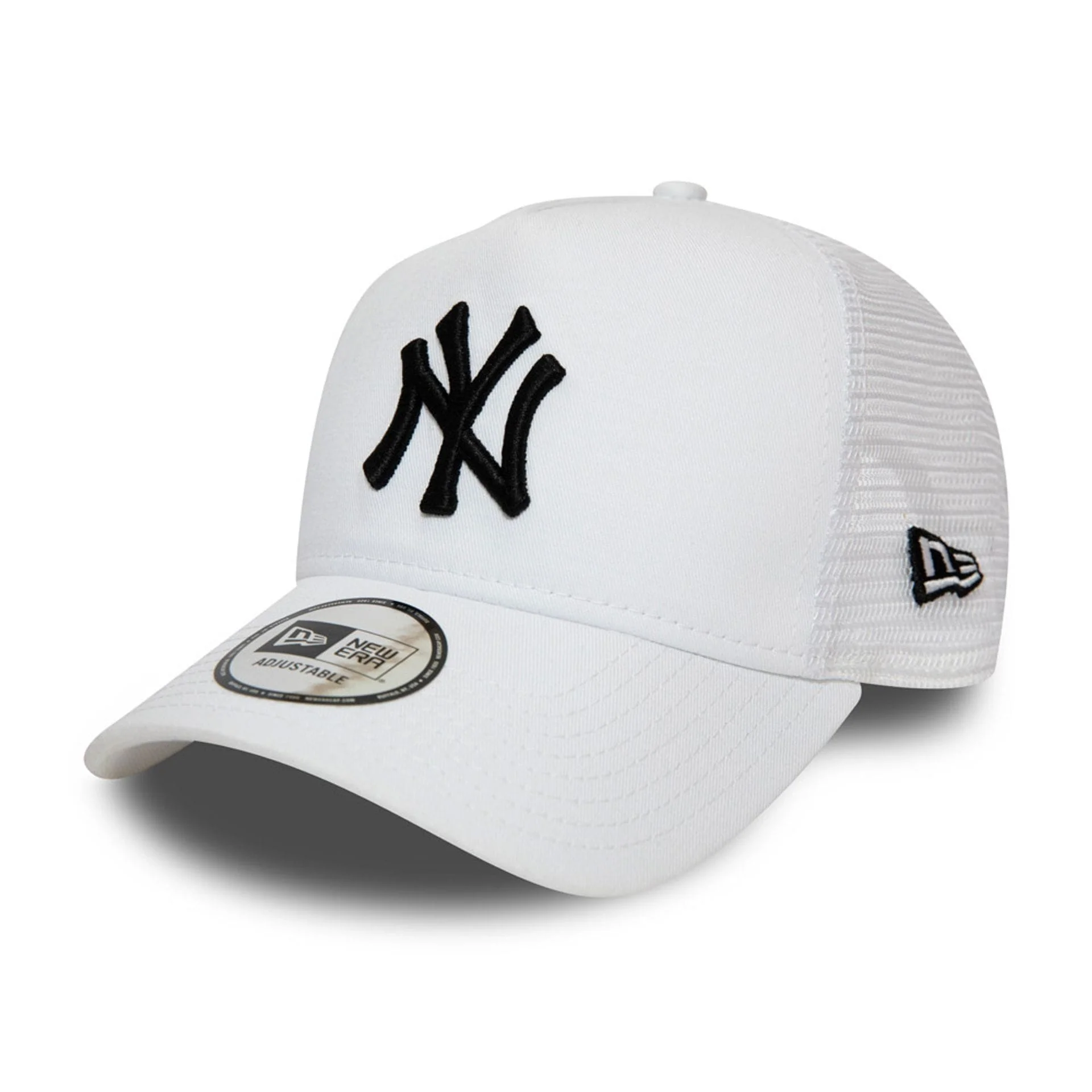 New York Yankees White A-Frame Trucker Cap