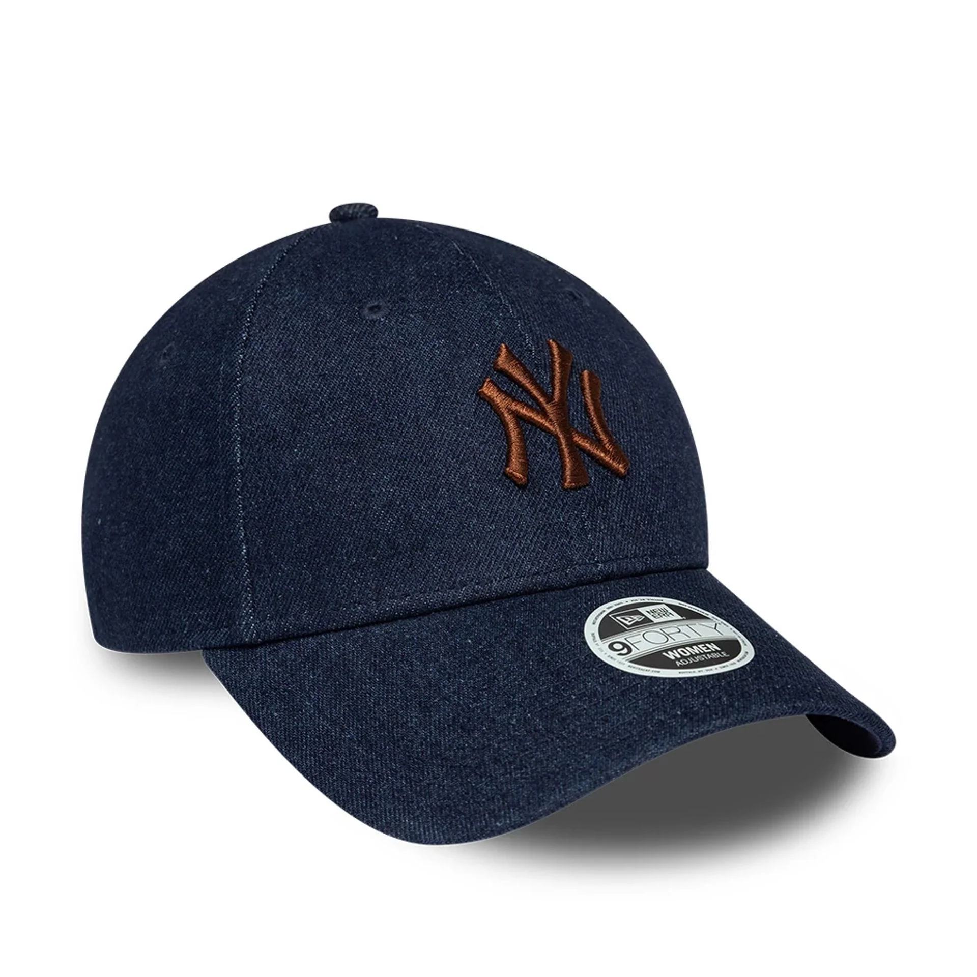 New York Yankees Womens MLB Denim Navy 9FORTY Bowback Adjustable Cap - Image 4
